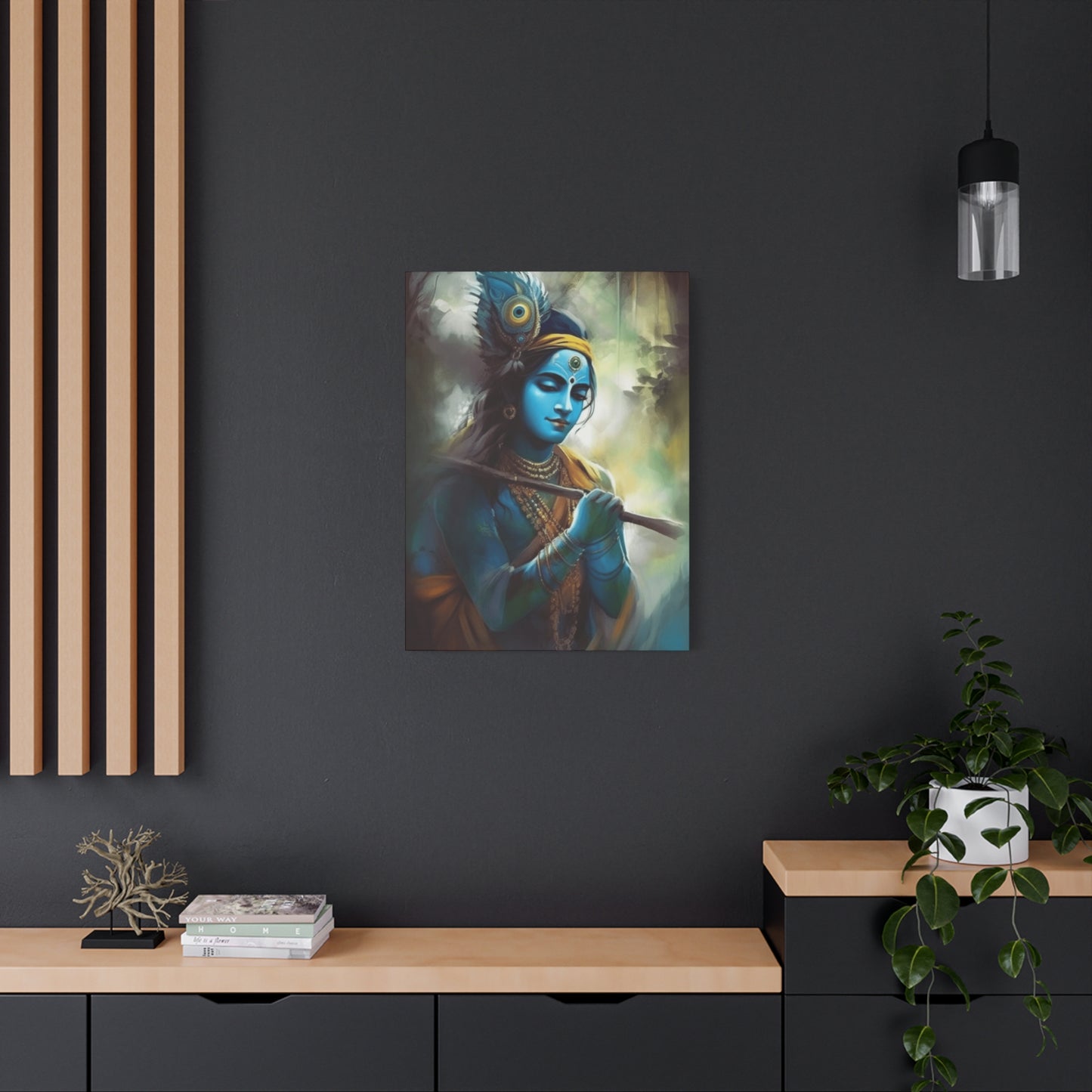 Krishna With Flute Wall Art & Canvas Prints