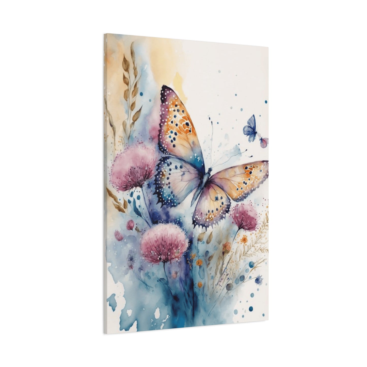 Colorful Butterfly with Dandelions Painting Wall Art & Canvas Prints