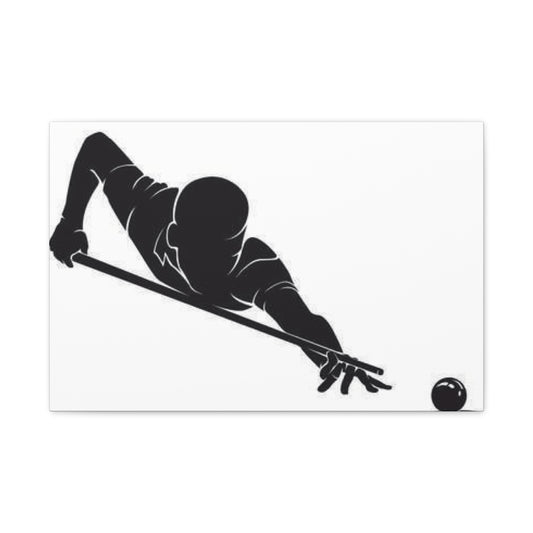 Shadow of Pool Playing Man Wall Art & Canvas Prints