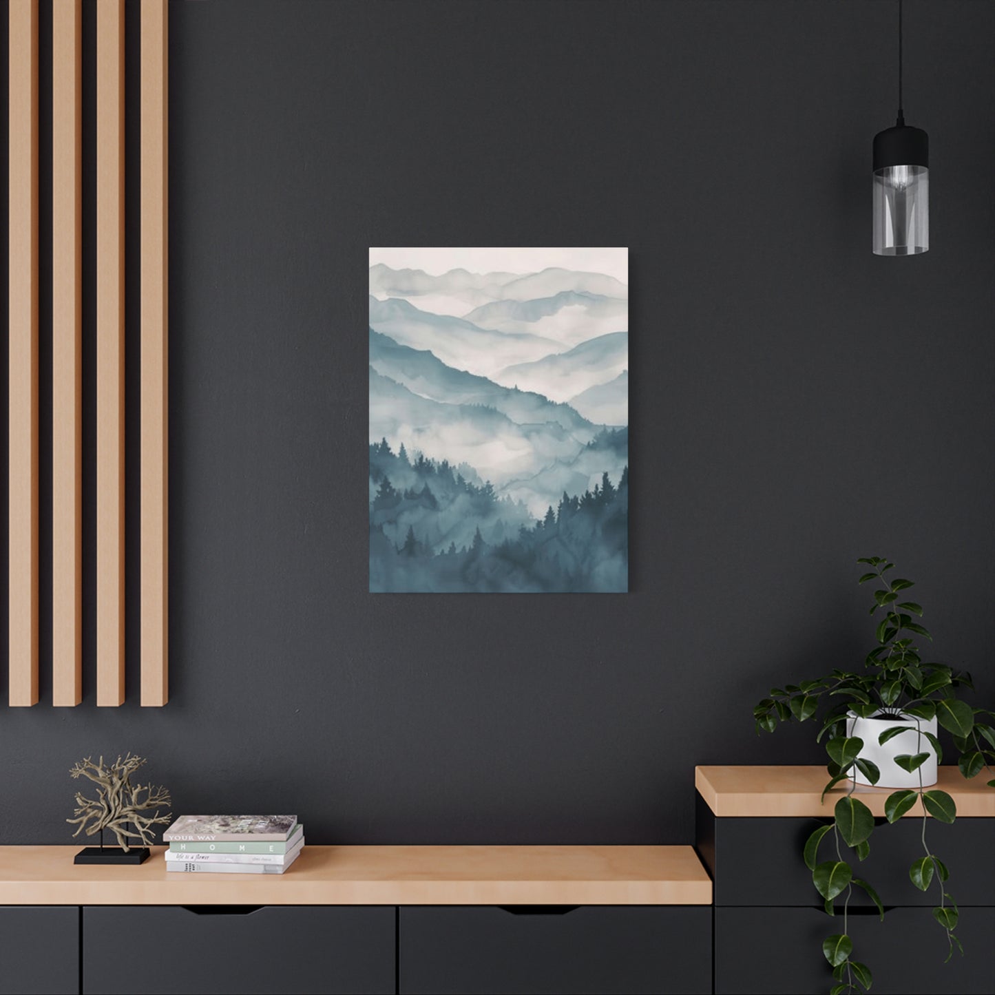 Clouds Over Mountain Ranges Painting Wall Art & Canvas Prints