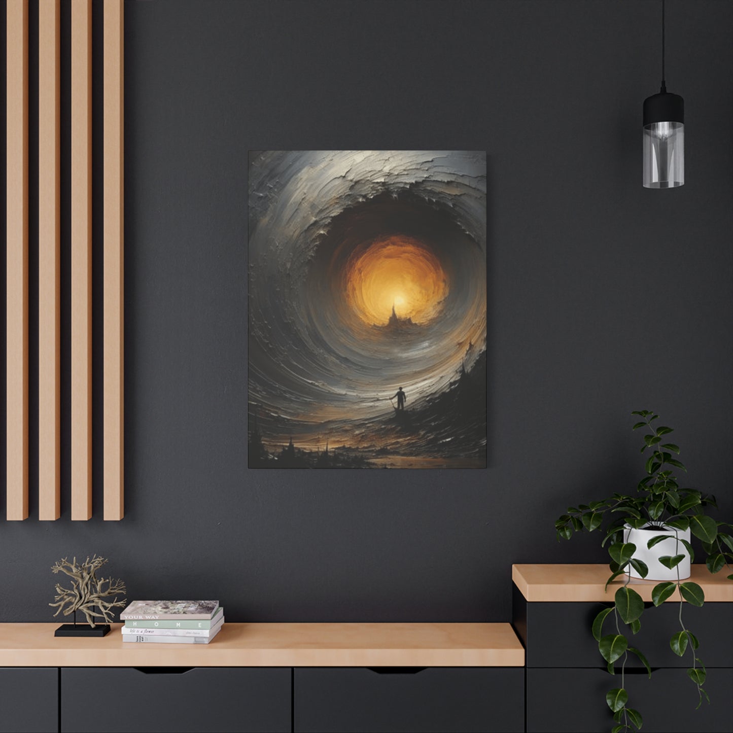 Painting of Man in Storm Wall Art & Canvas Prints