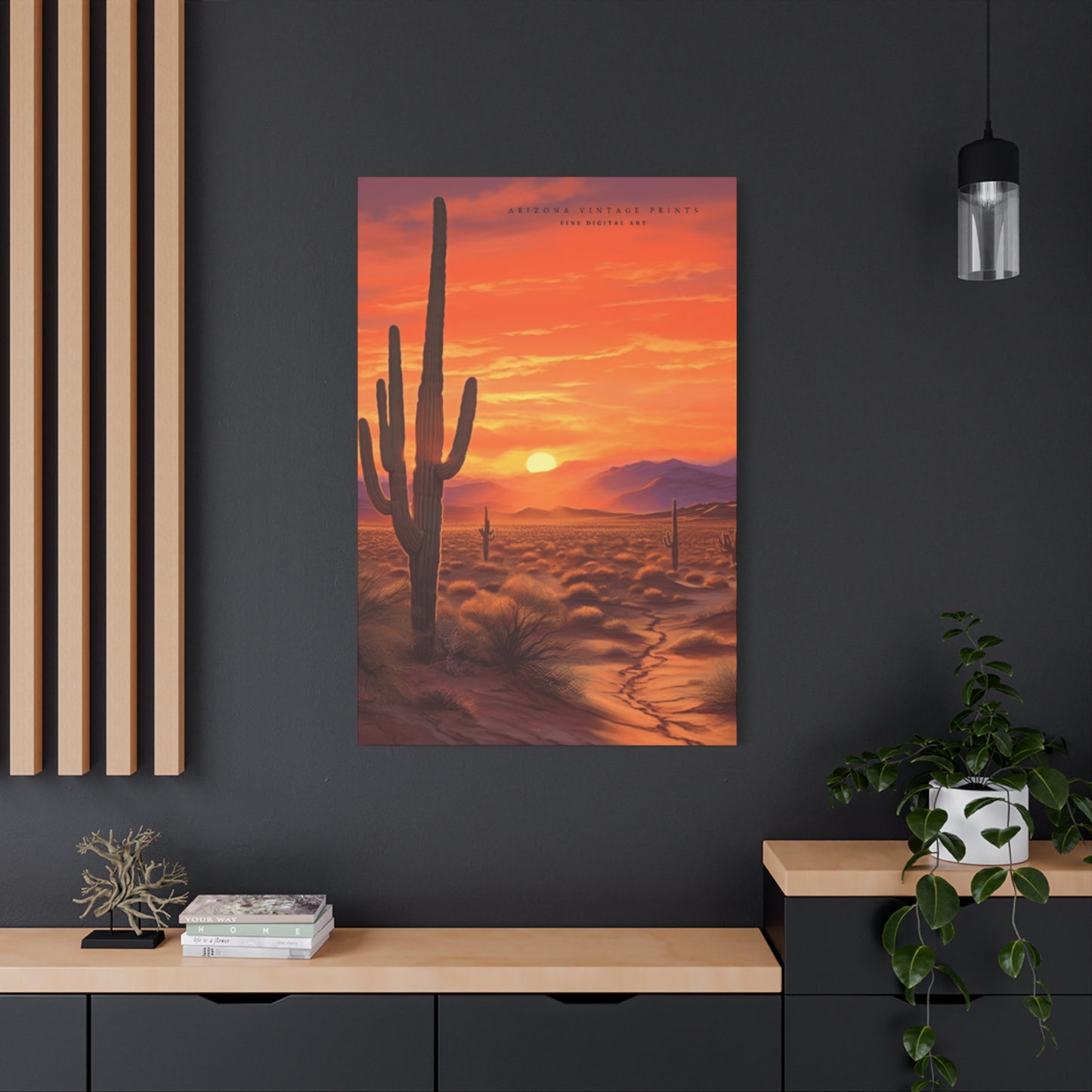 Orange Sunset in Desert Wall Art & Canvas Prints