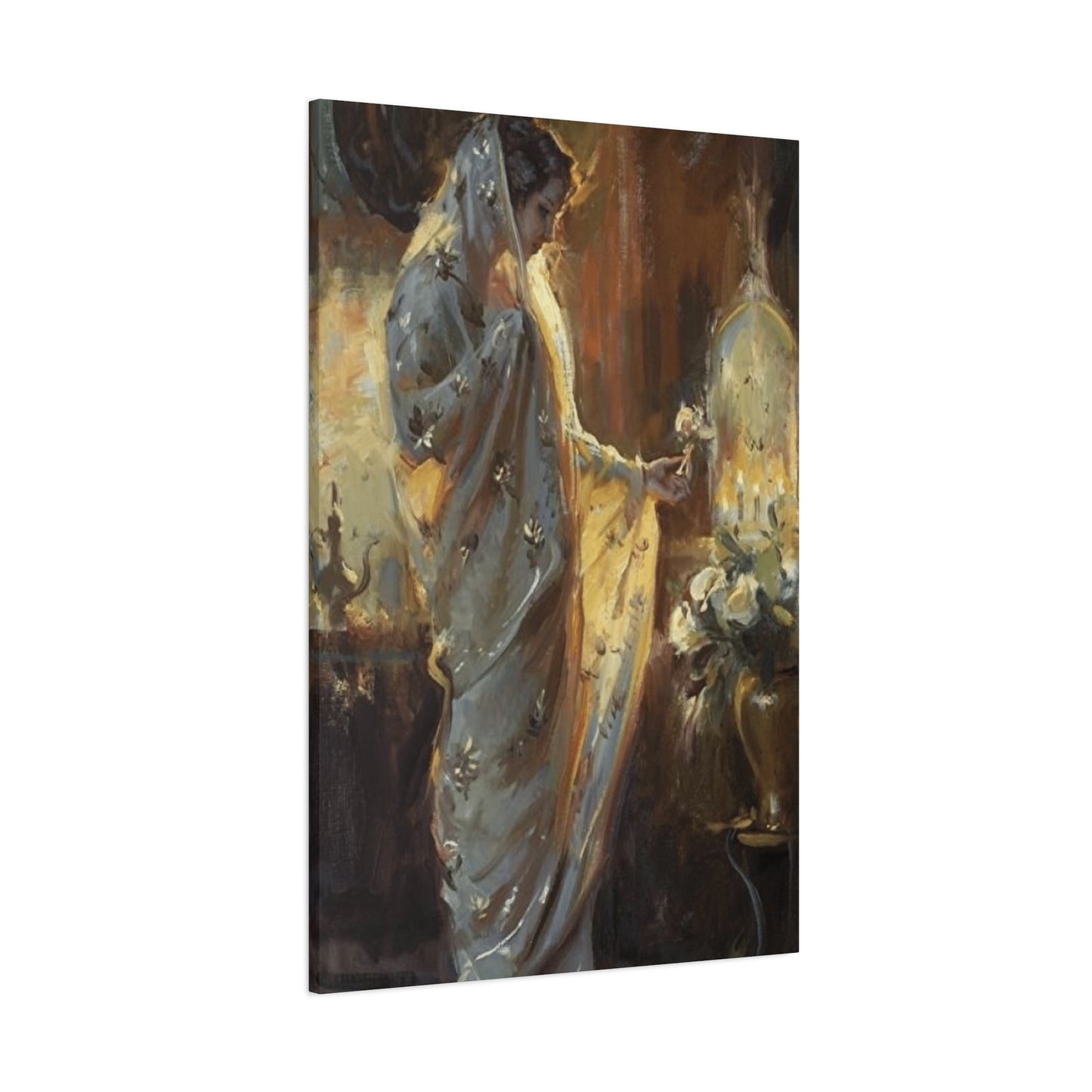 Women lighting the Candle Wall Art & Canvas Prints