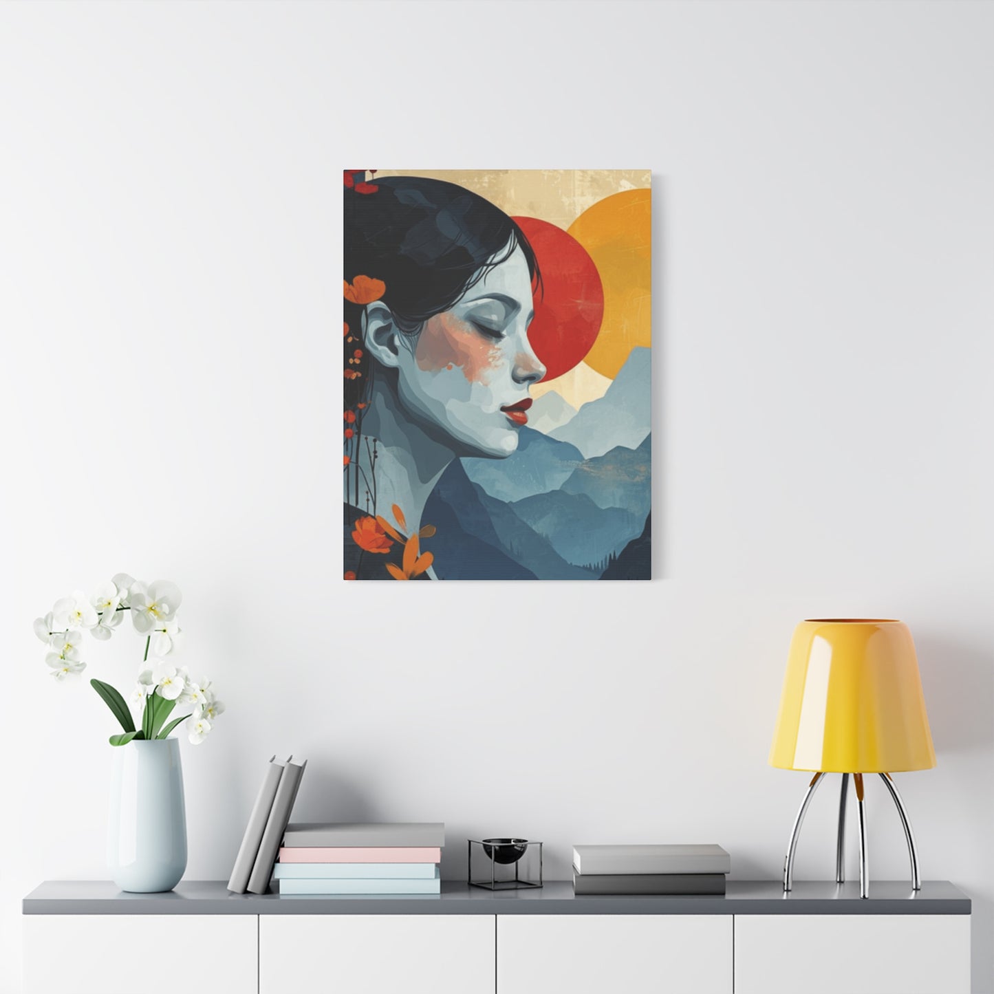 A Women With Flowers Wall Art & Canvas Prints