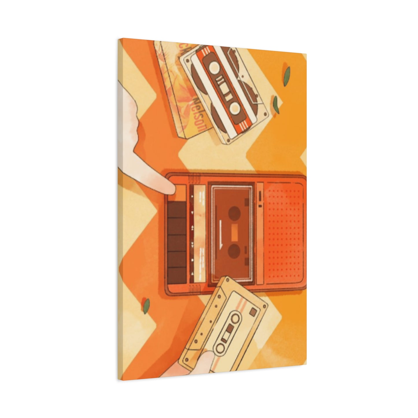 Orange Record Player Wall Art & Canvas Prints