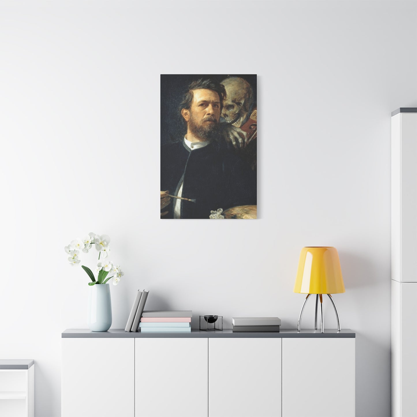 Self Portrait With Death Playing The Fiddle Wall Art & Canvas Prints