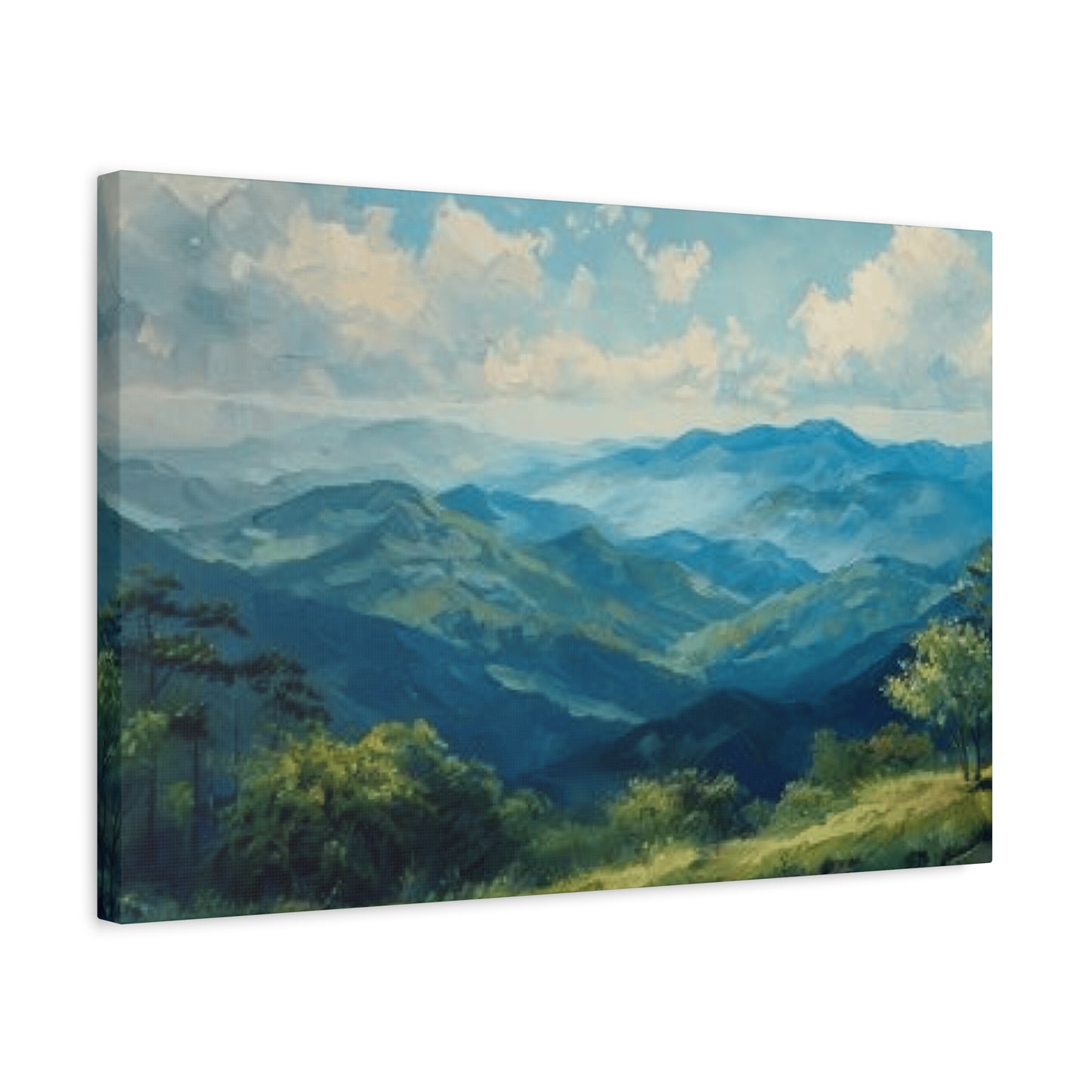 Mountain Forest and Blue Ridge Painting Wall Art & Canvas Prints