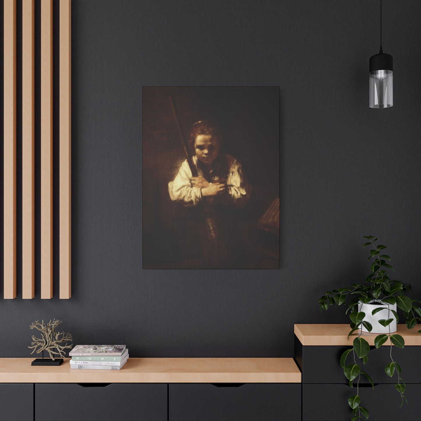 A Girl With A Broom Wall Art & Canvas Prints