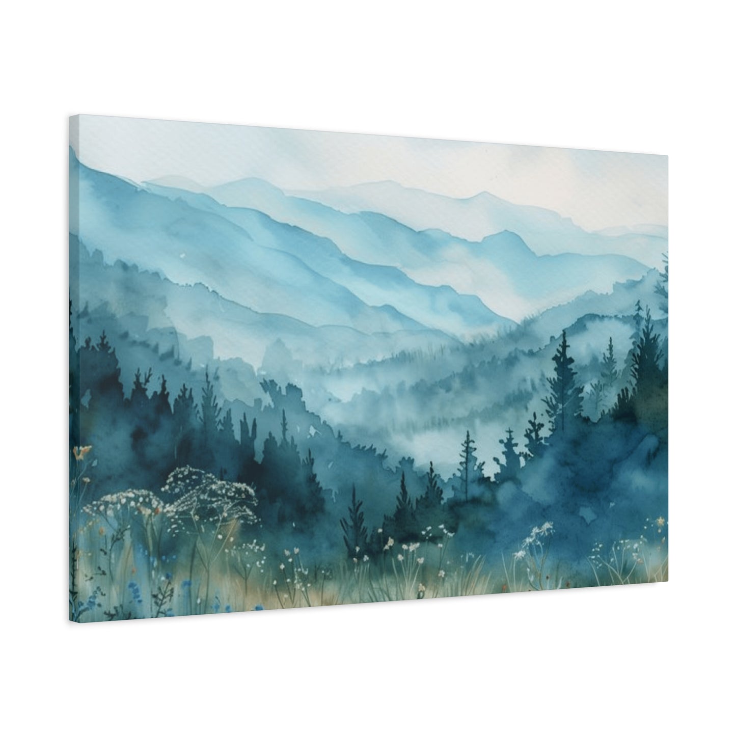 Mountain Forest Ranges Painting Wall Art & Canvas Prints