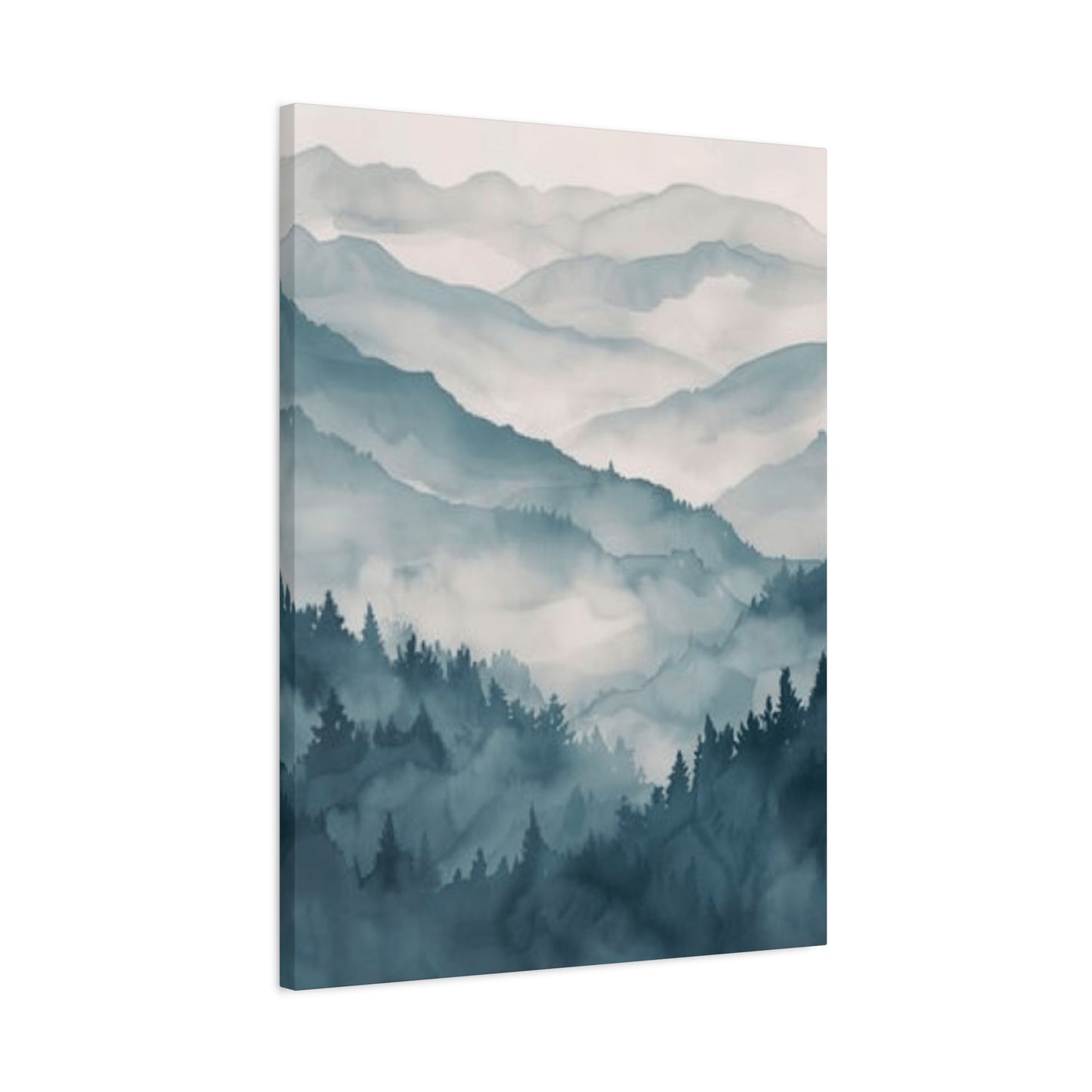 Clouds Over Mountain Ranges Painting Wall Art & Canvas Prints