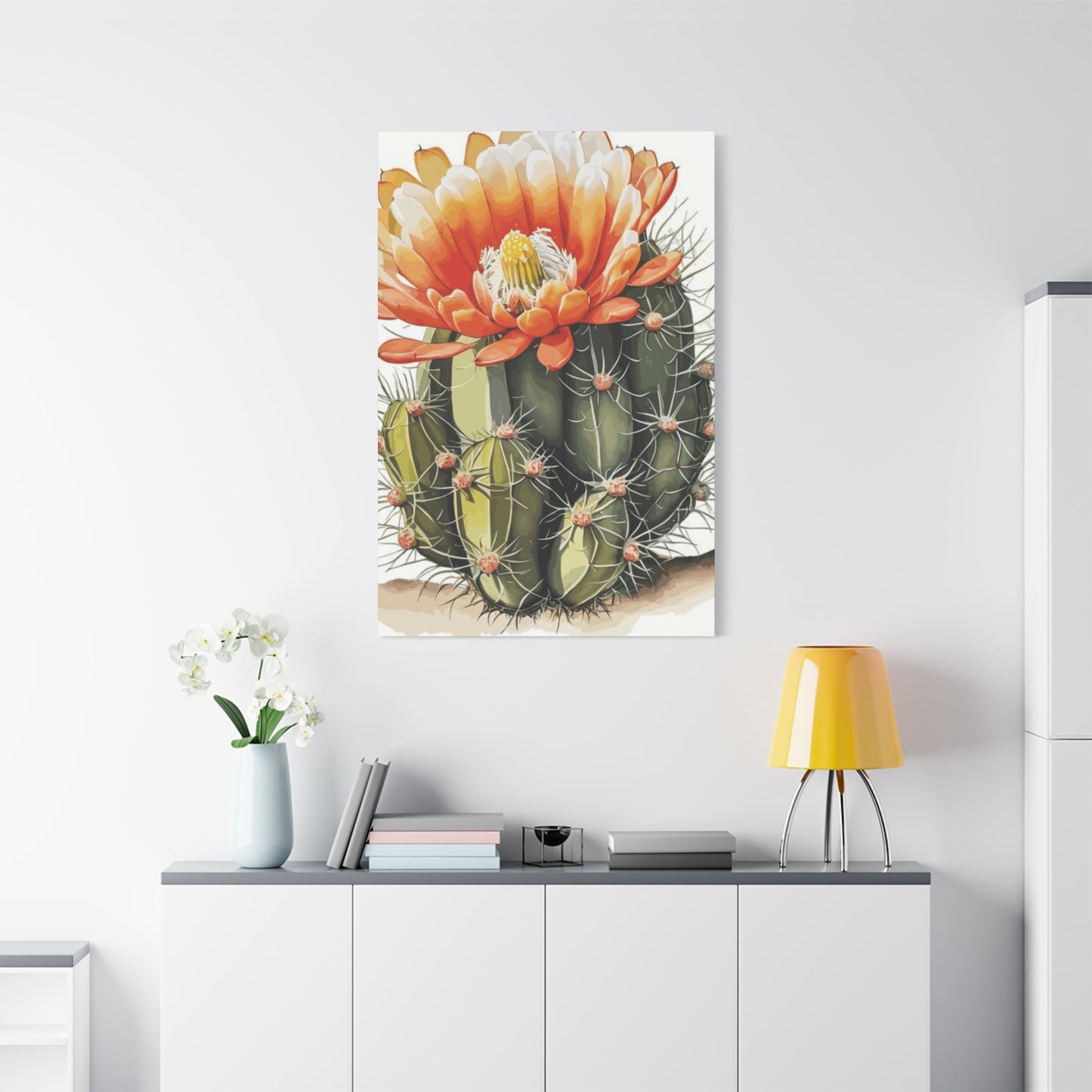 Large Cactus Flower Bloom Flower Wall Art & Canvas Prints