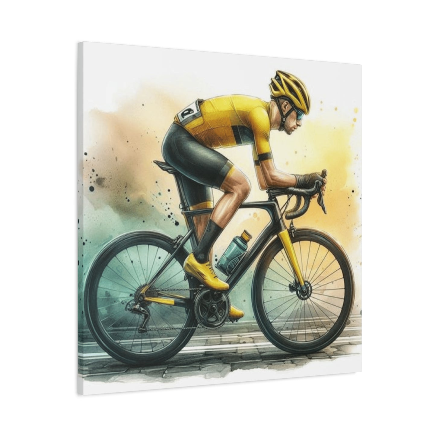 Professional Cyclist Painting Wall Art & Canvas Prints