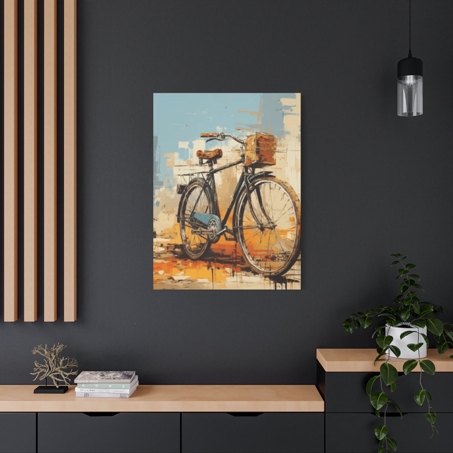 Old Bicycle with Basket Wall Art & Canvas Prints