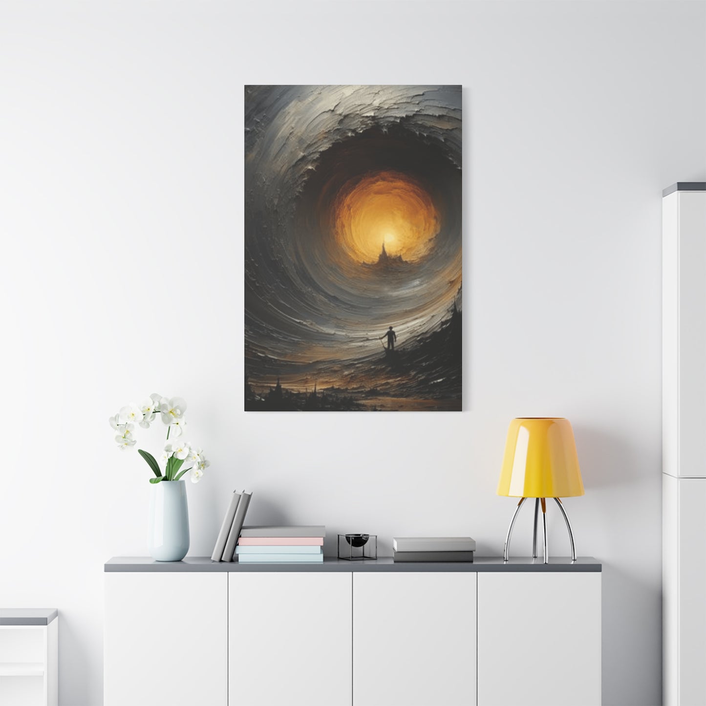 Painting of Man in Storm Wall Art & Canvas Prints