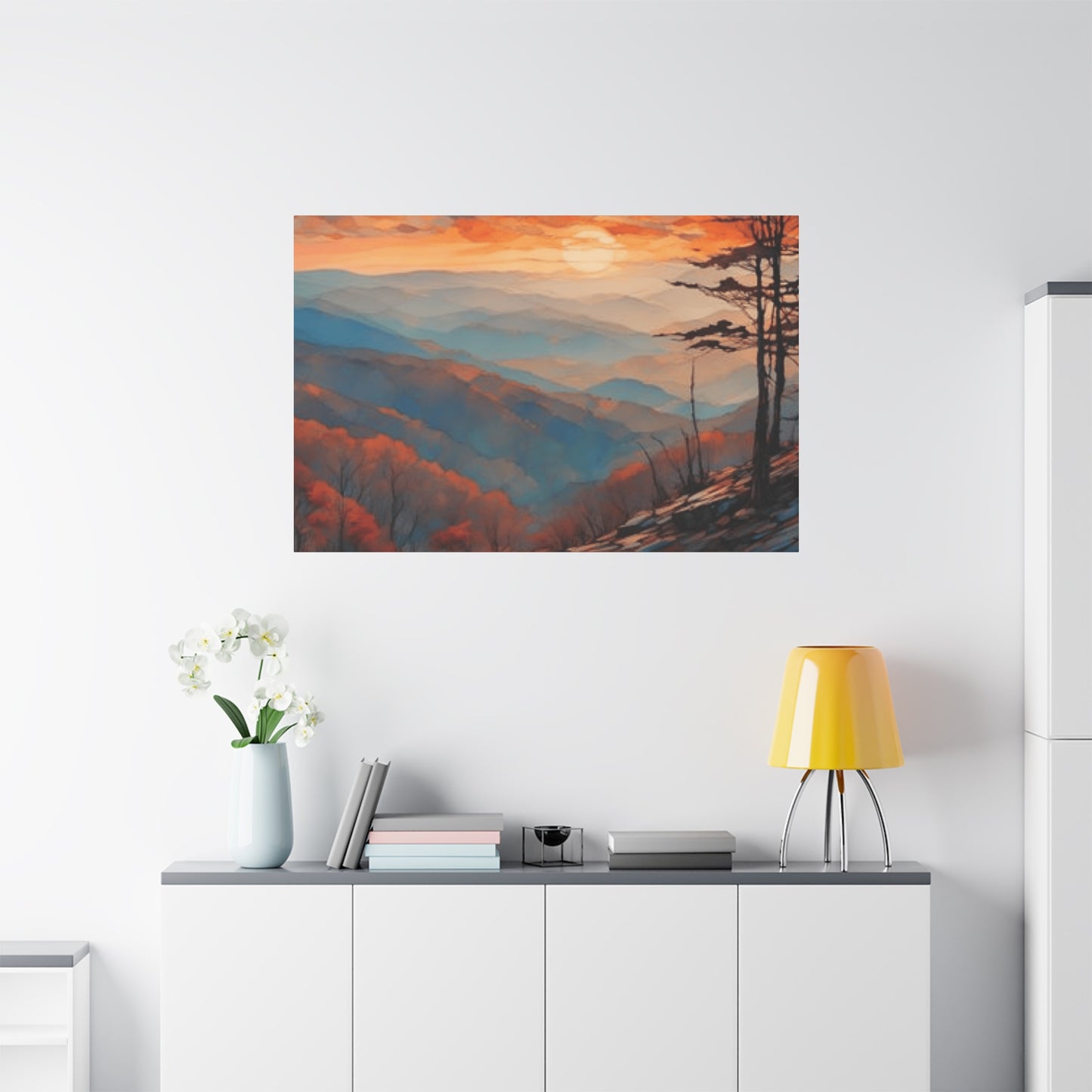 Red Sunset and Blue Ridge Wall Art & Canvas Prints