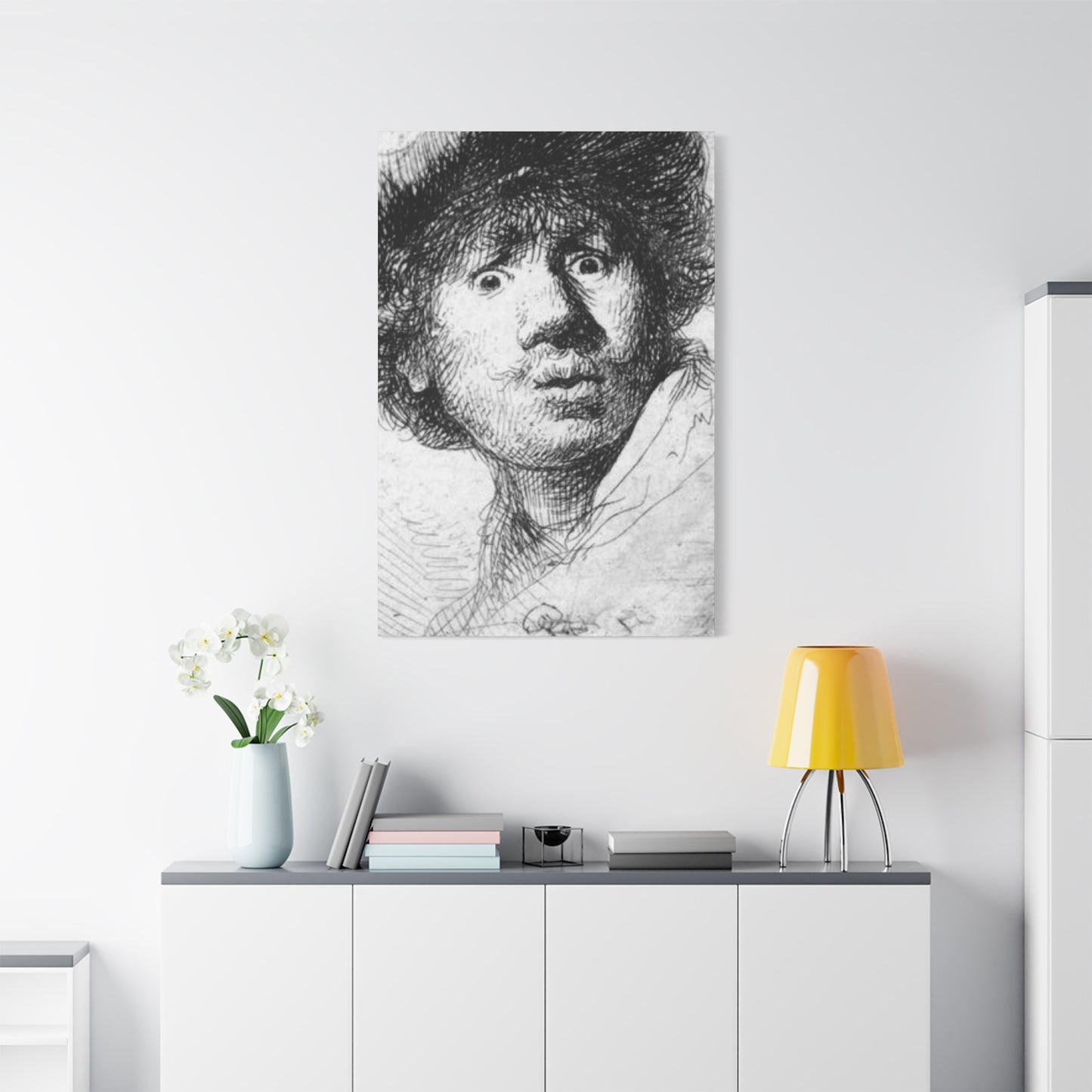 Self-Portrait In A Cap, Open-Mouthed Wall Art & Canvas Prints