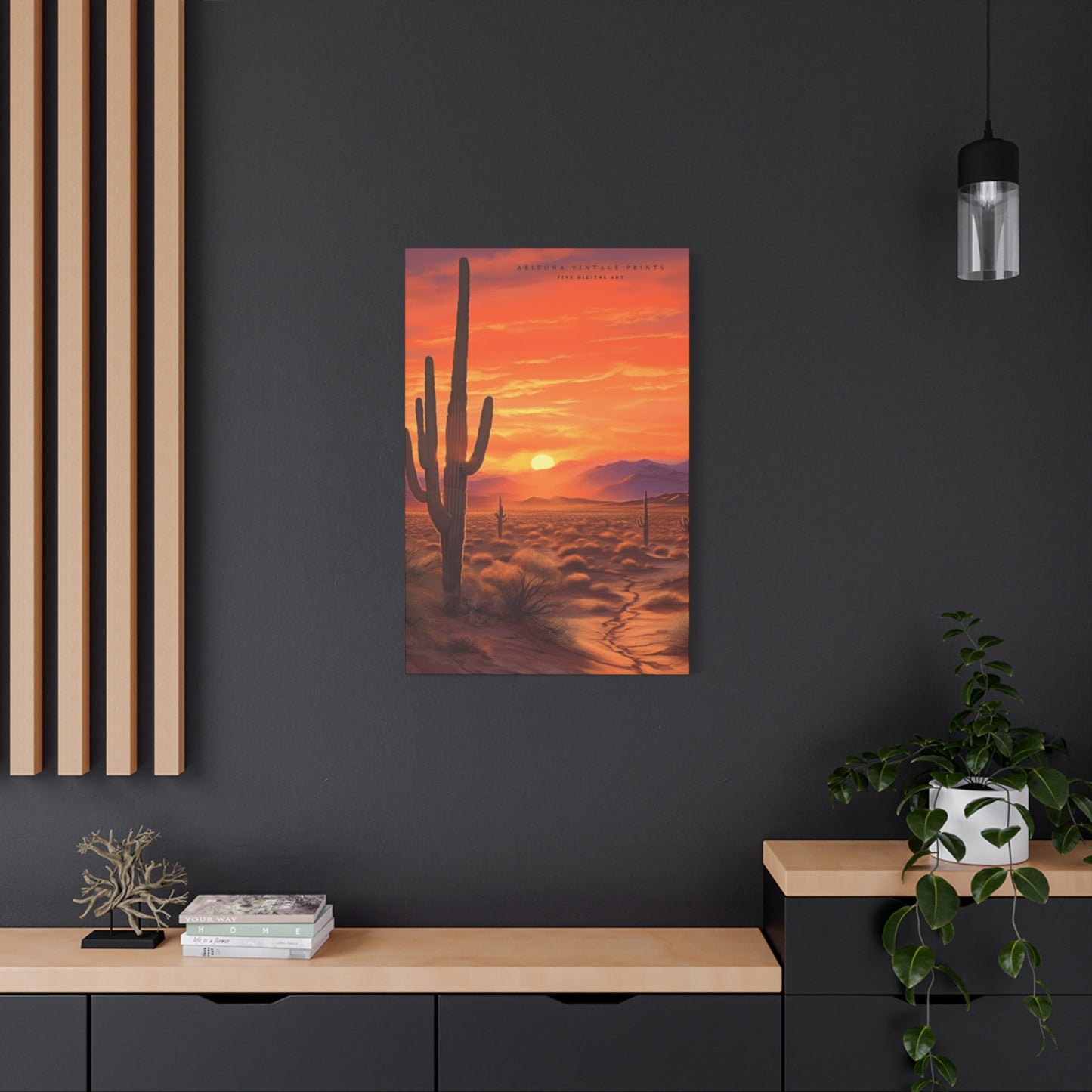 Orange Sunset in Desert Wall Art & Canvas Prints