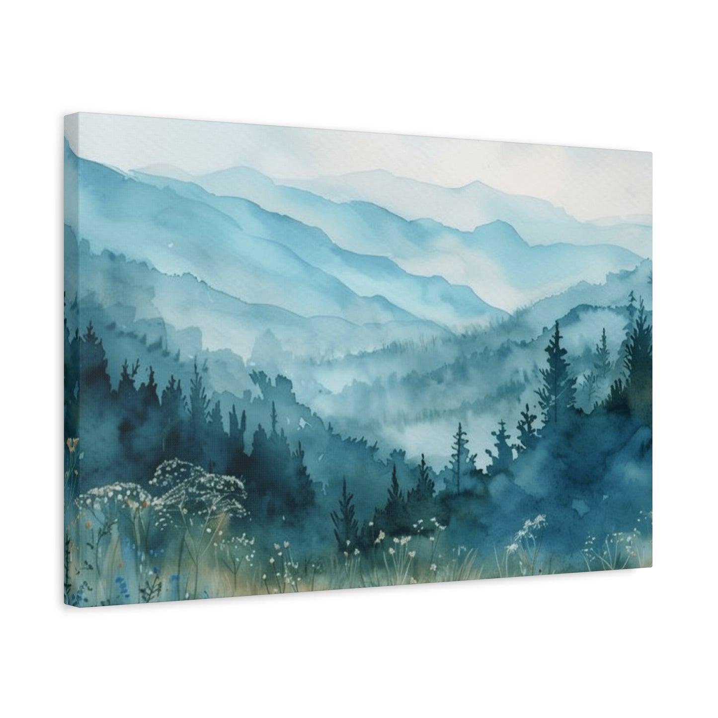 Mountain Forest Ranges Painting Wall Art & Canvas Prints