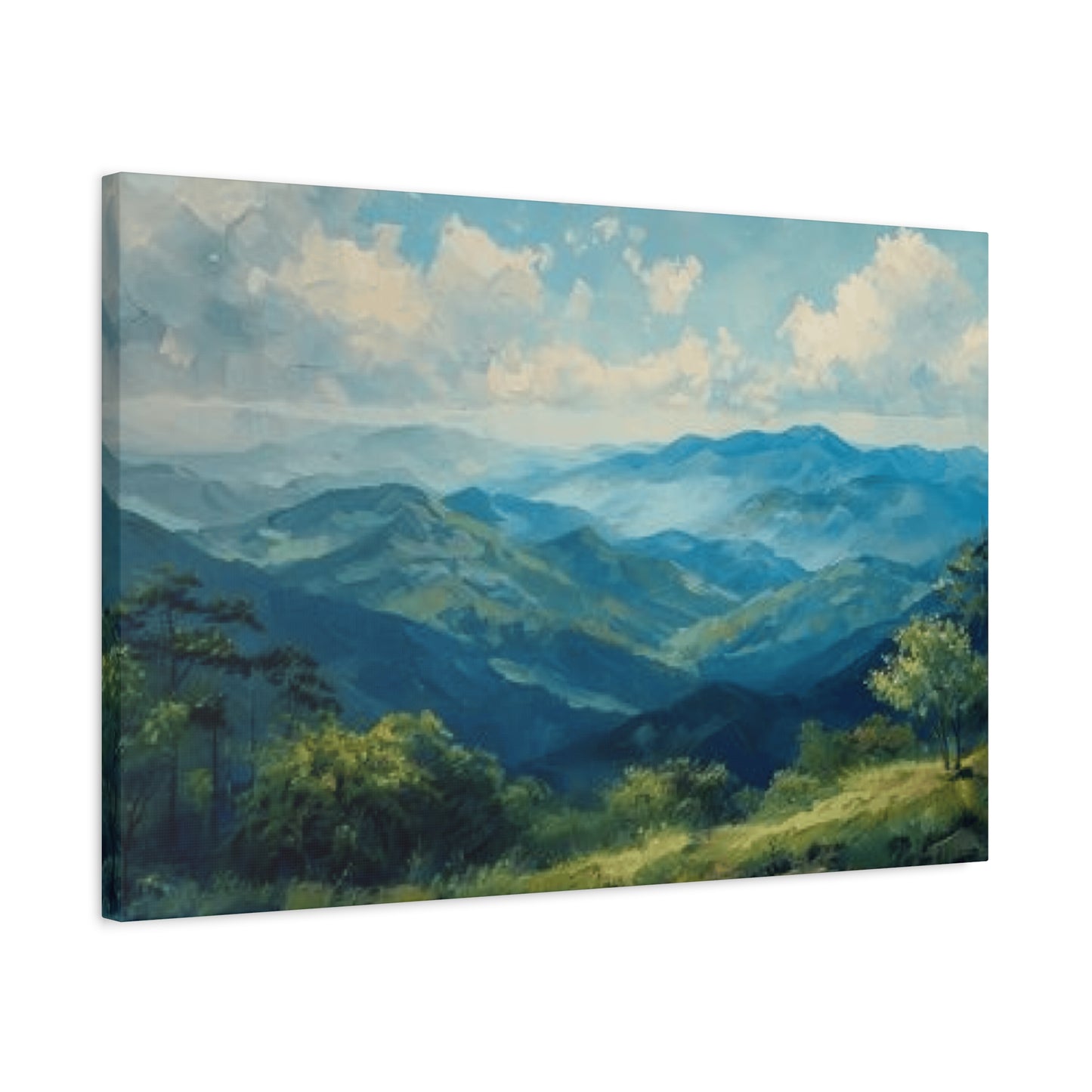 Mountain Forest and Blue Ridge Painting Wall Art & Canvas Prints