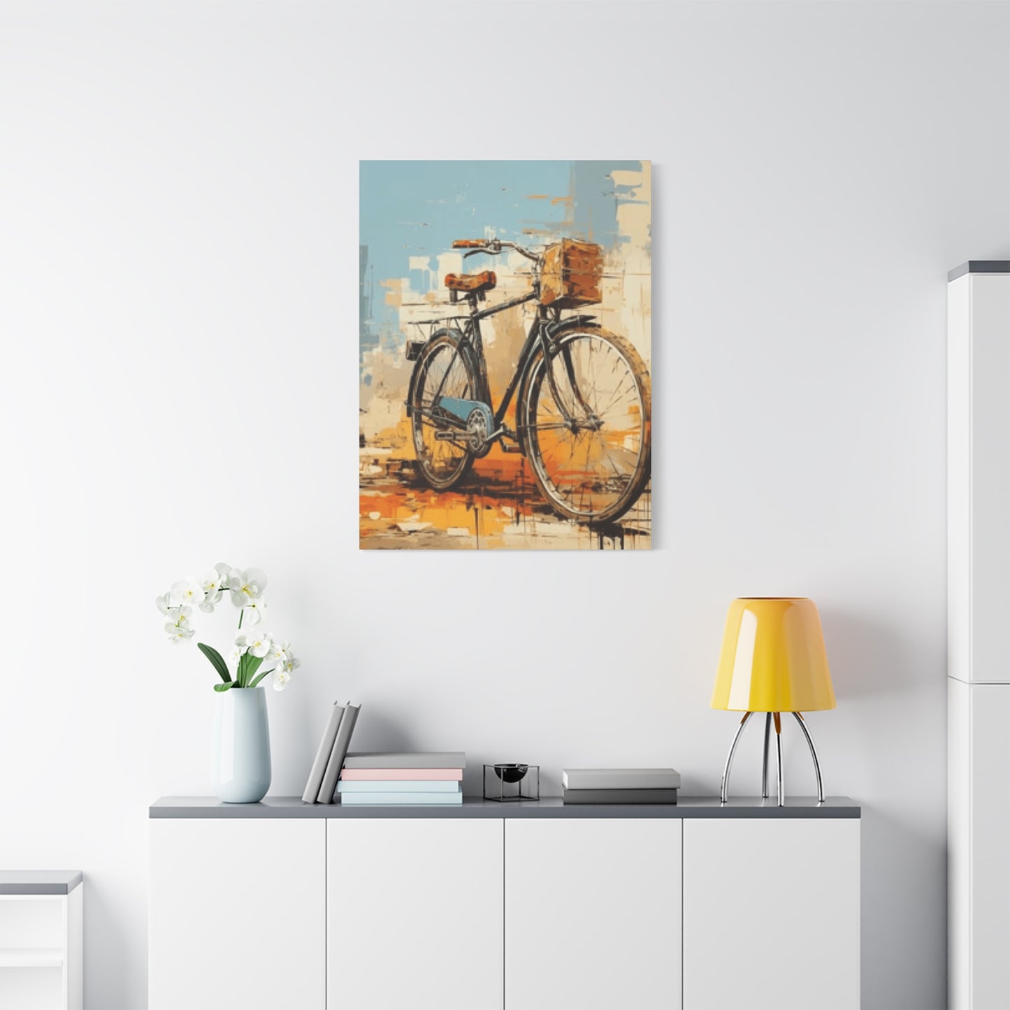 Old Bicycle with Basket Wall Art & Canvas Prints