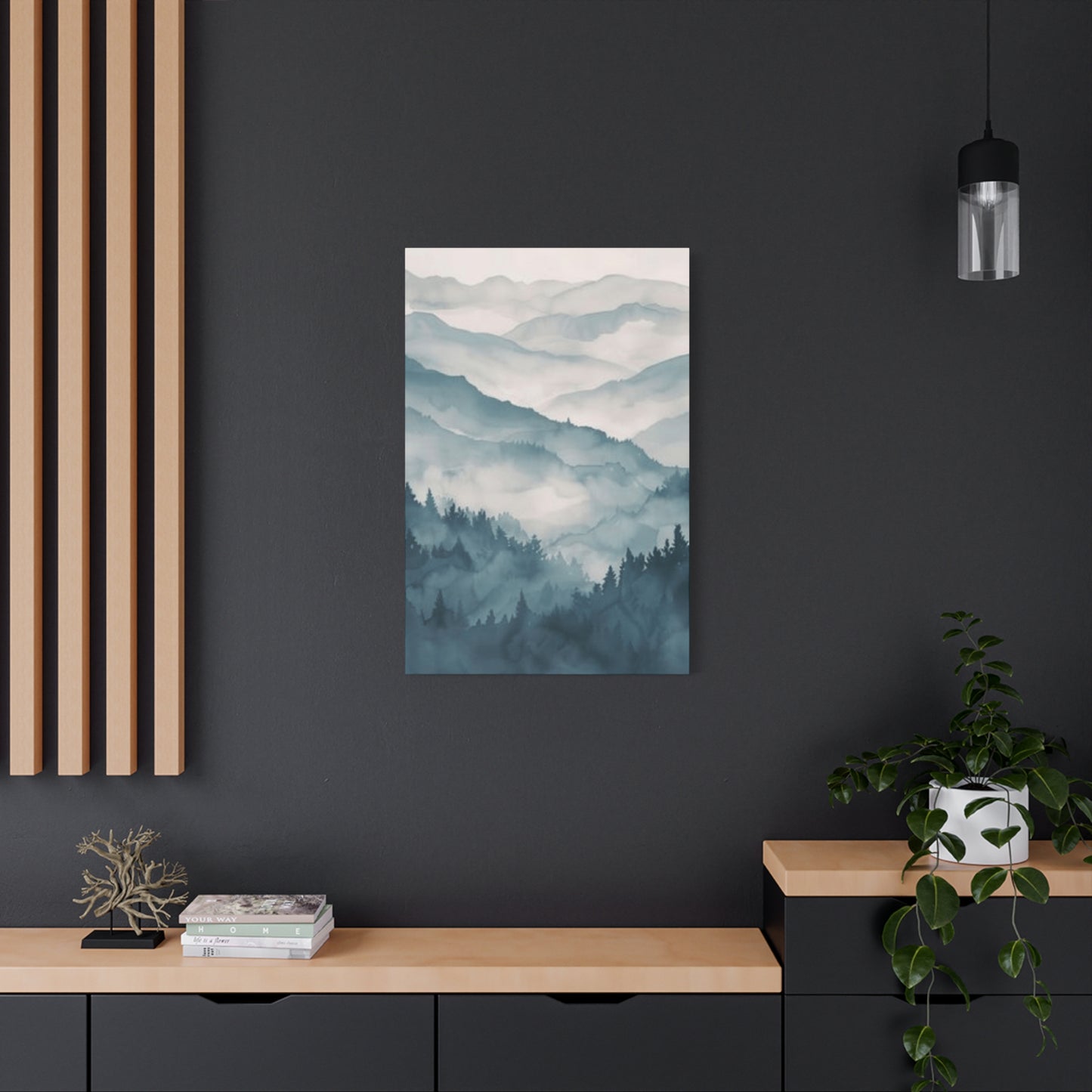 Clouds Over Mountain Ranges Painting Wall Art & Canvas Prints