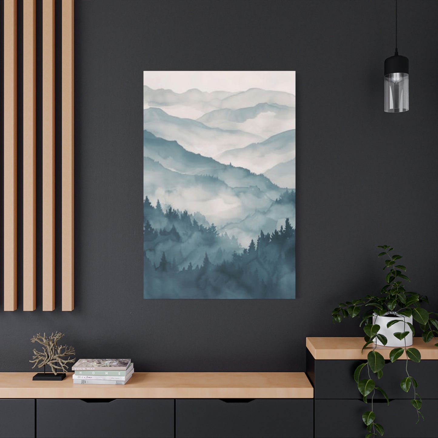 Clouds Over Mountain Ranges Painting Wall Art & Canvas Prints