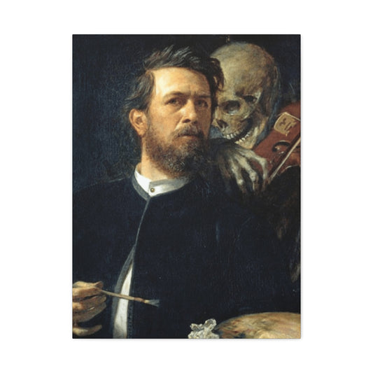 Self Portrait With Death Playing The Fiddle Wall Art & Canvas Prints