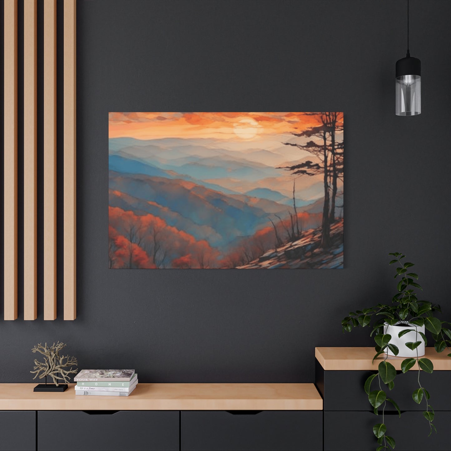 Red Sunset and Blue Ridge Wall Art & Canvas Prints