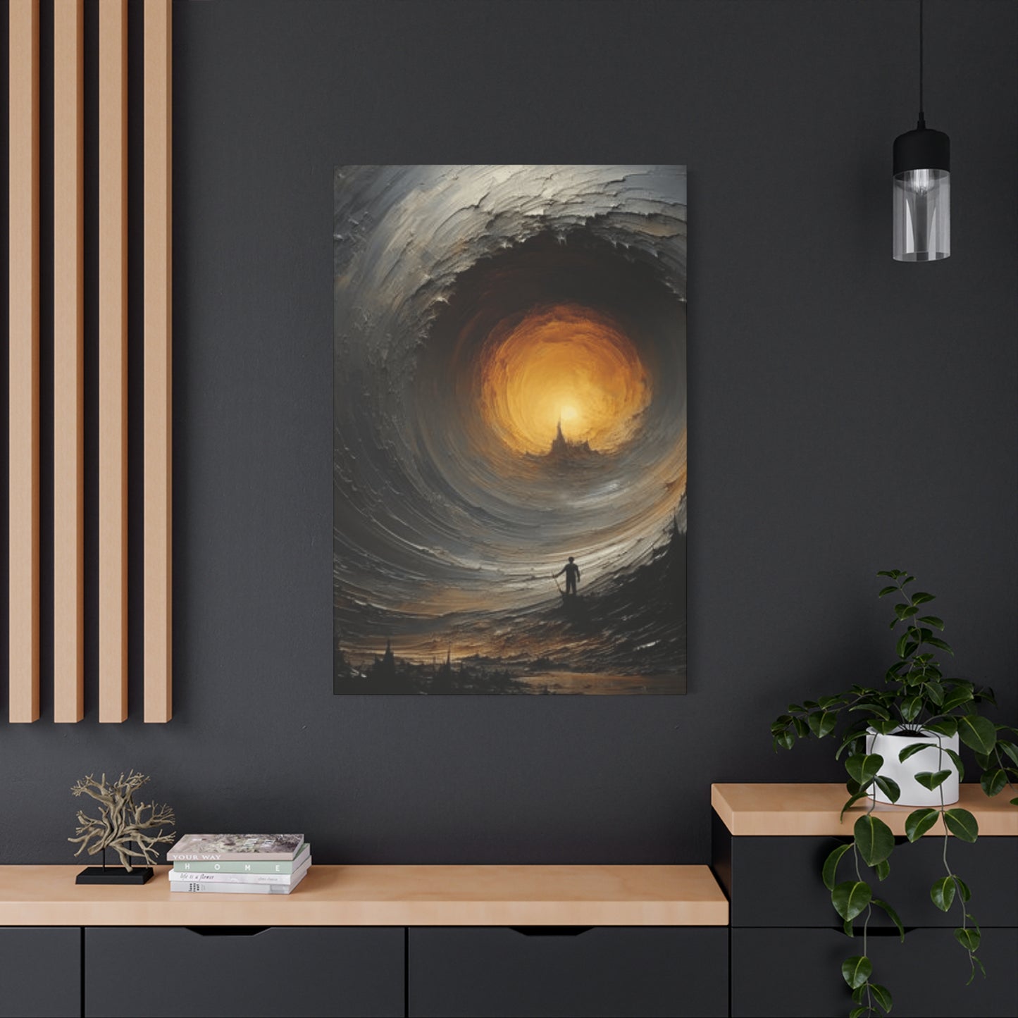 Painting of Man in Storm Wall Art & Canvas Prints