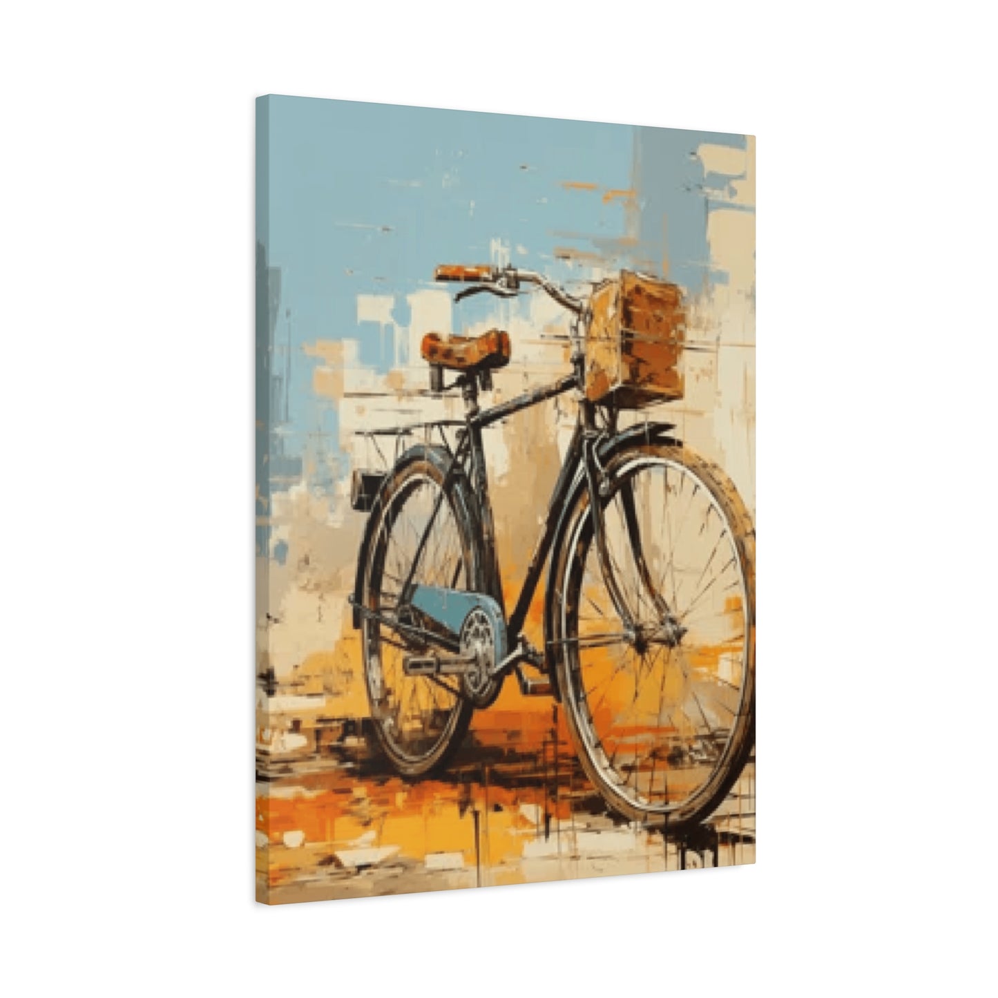 Old Bicycle with Basket Wall Art & Canvas Prints