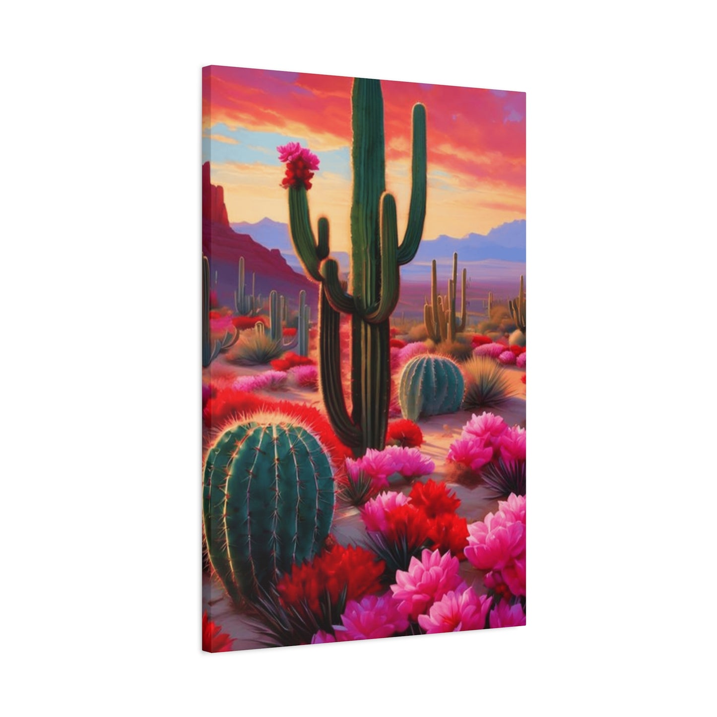 Pink Desert Scenery Painting Wall Art & Canvas Prints