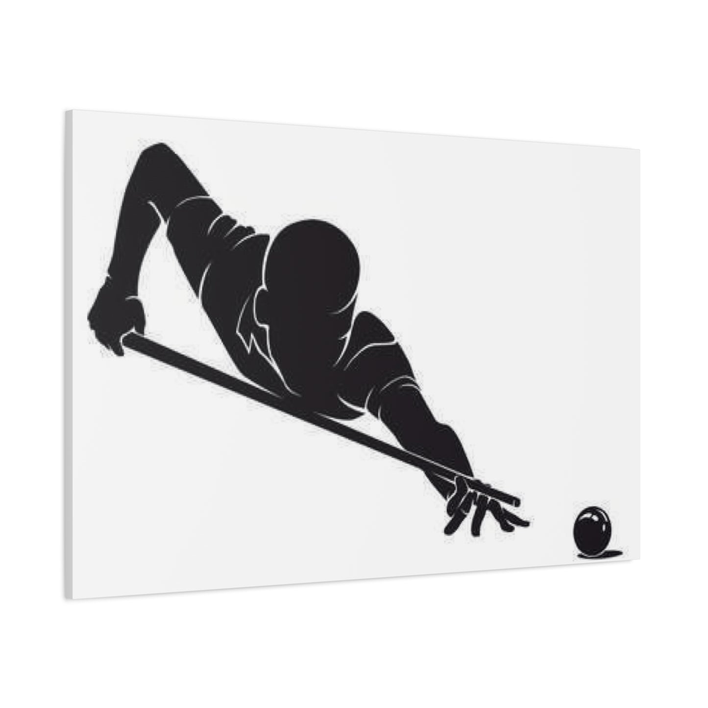 Shadow of Pool Playing Man Wall Art & Canvas Prints