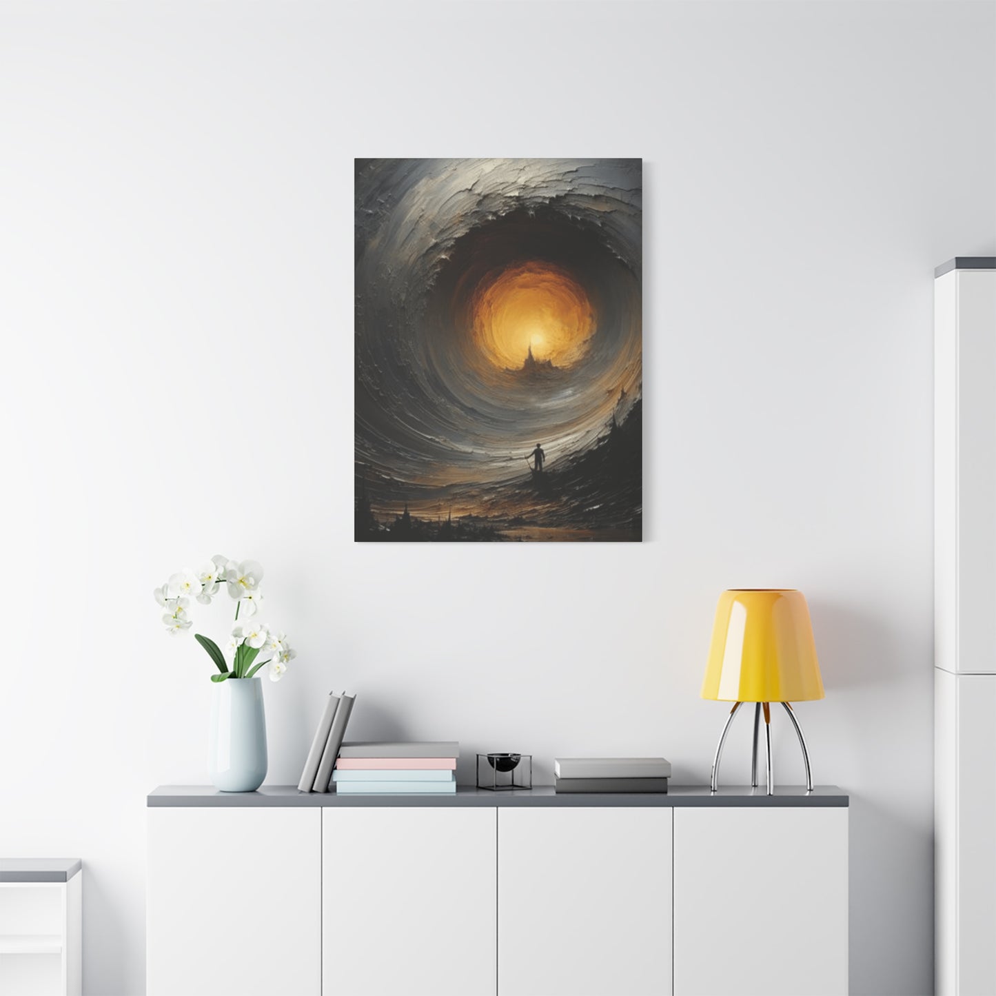 Painting of Man in Storm Wall Art & Canvas Prints