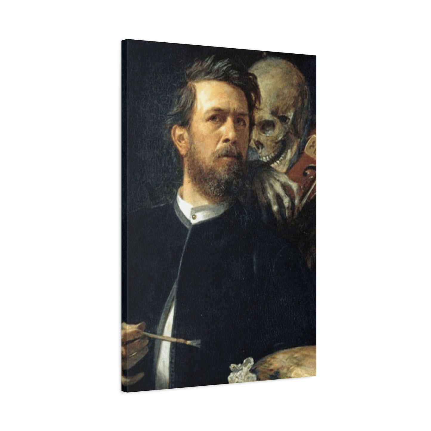 Self Portrait With Death Playing The Fiddle Wall Art & Canvas Prints