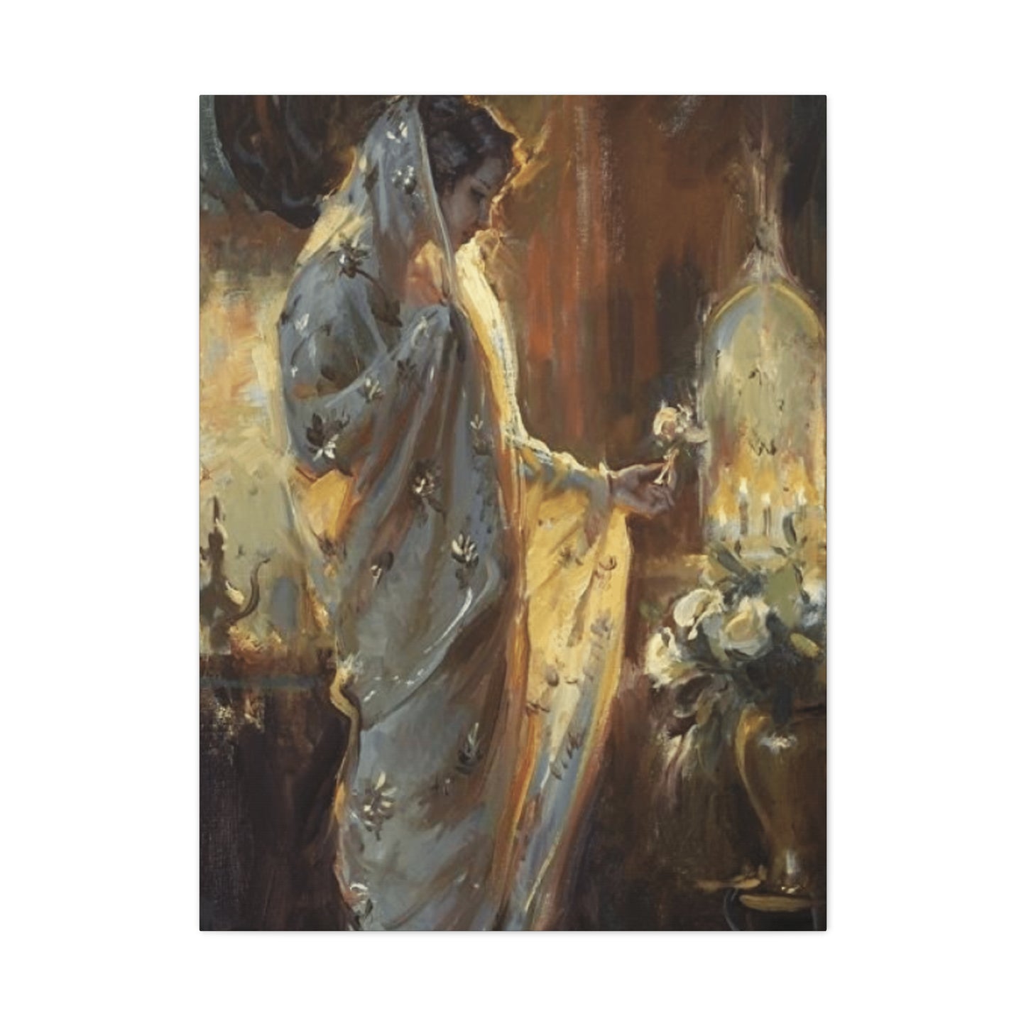 Women lighting the Candle Wall Art & Canvas Prints