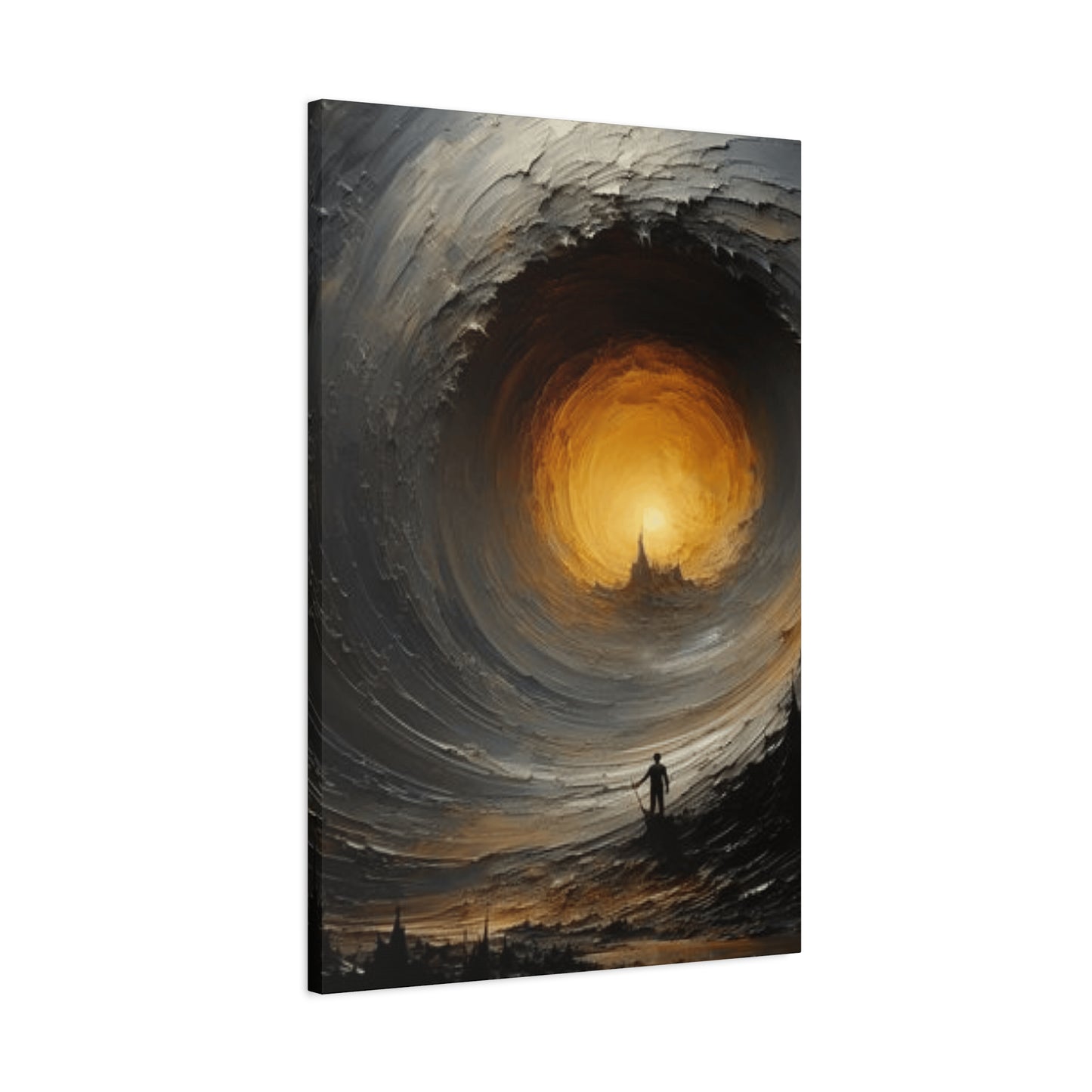 Painting of Man in Storm Wall Art & Canvas Prints