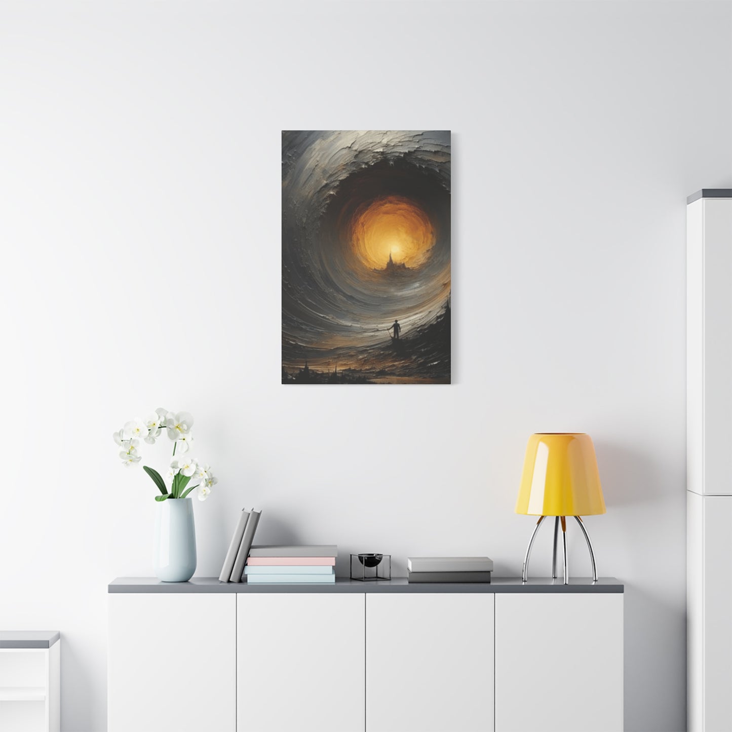 Painting of Man in Storm Wall Art & Canvas Prints