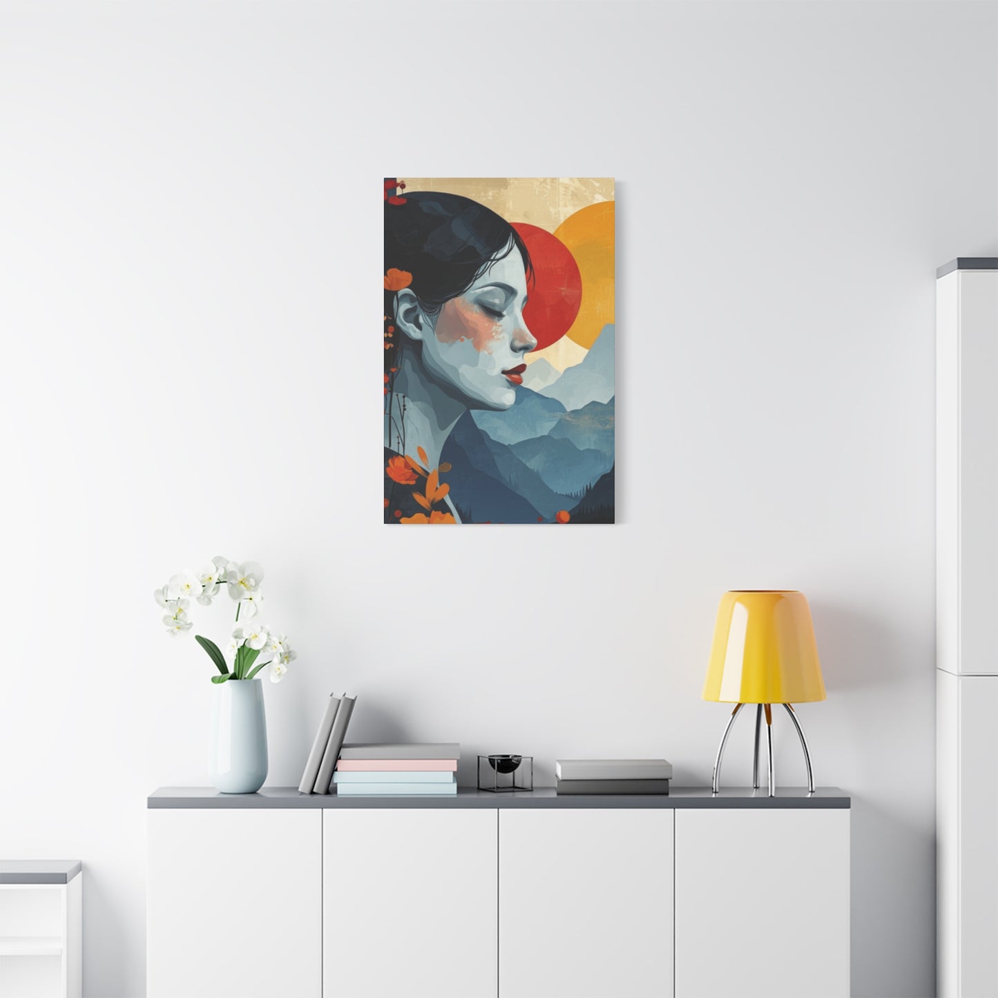 A Women With Flowers Wall Art & Canvas Prints