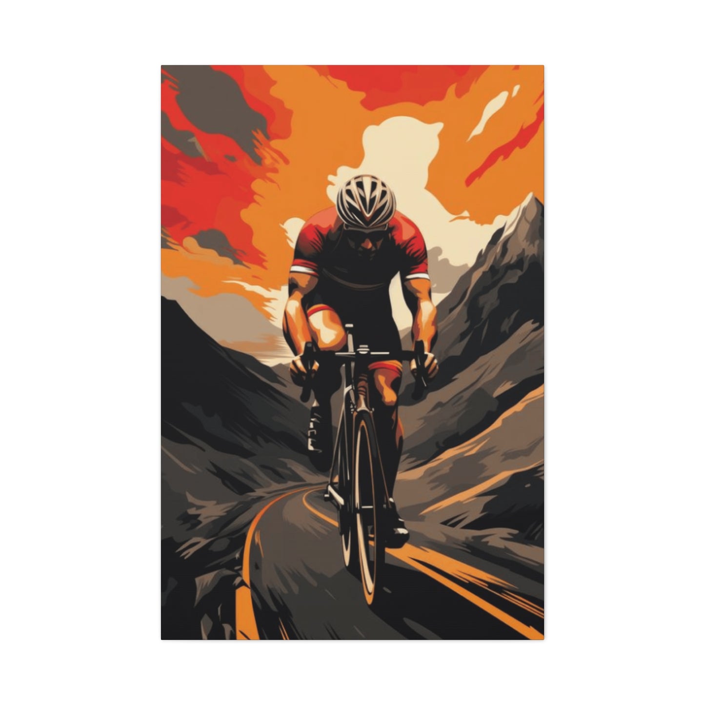 Mountain Ride on Bicycle Wall Art & Canvas Prints