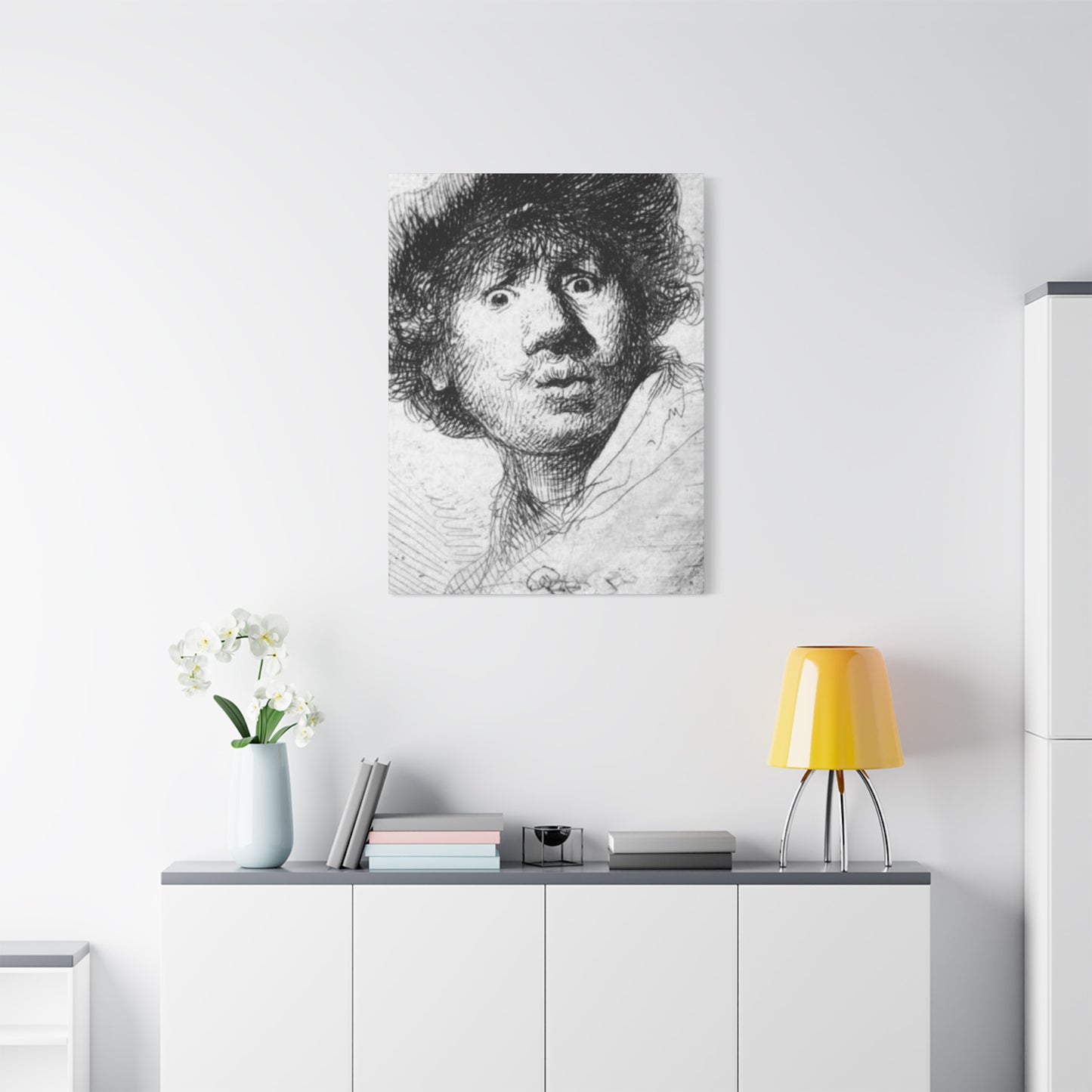 Self-Portrait In A Cap, Open-Mouthed Wall Art & Canvas Prints