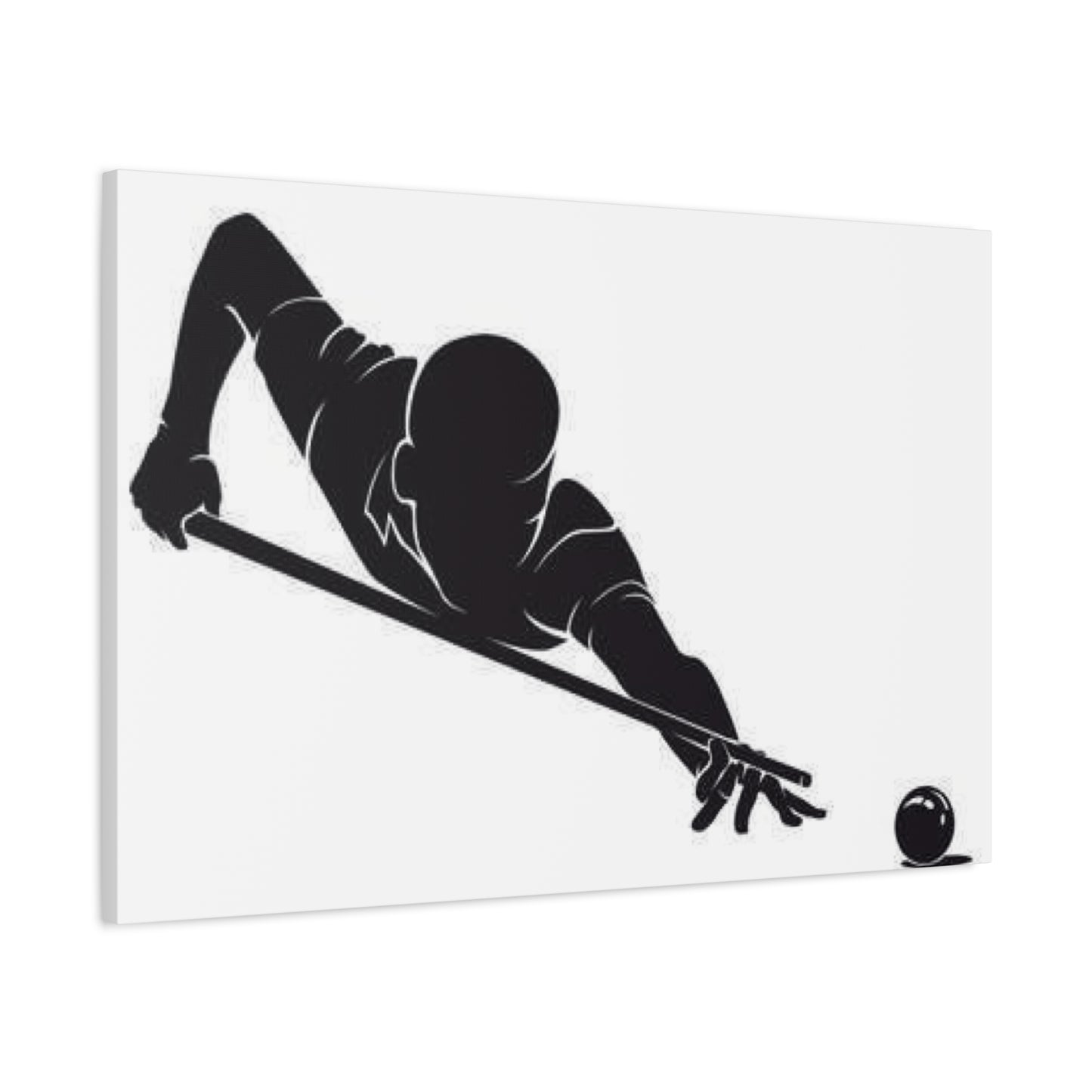 Shadow of Pool Playing Man Wall Art & Canvas Prints