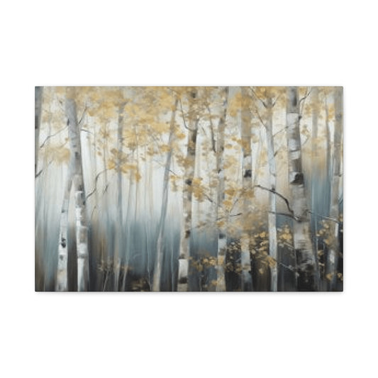 Close Birch Trees Painting Wall Art & Canvas Prints