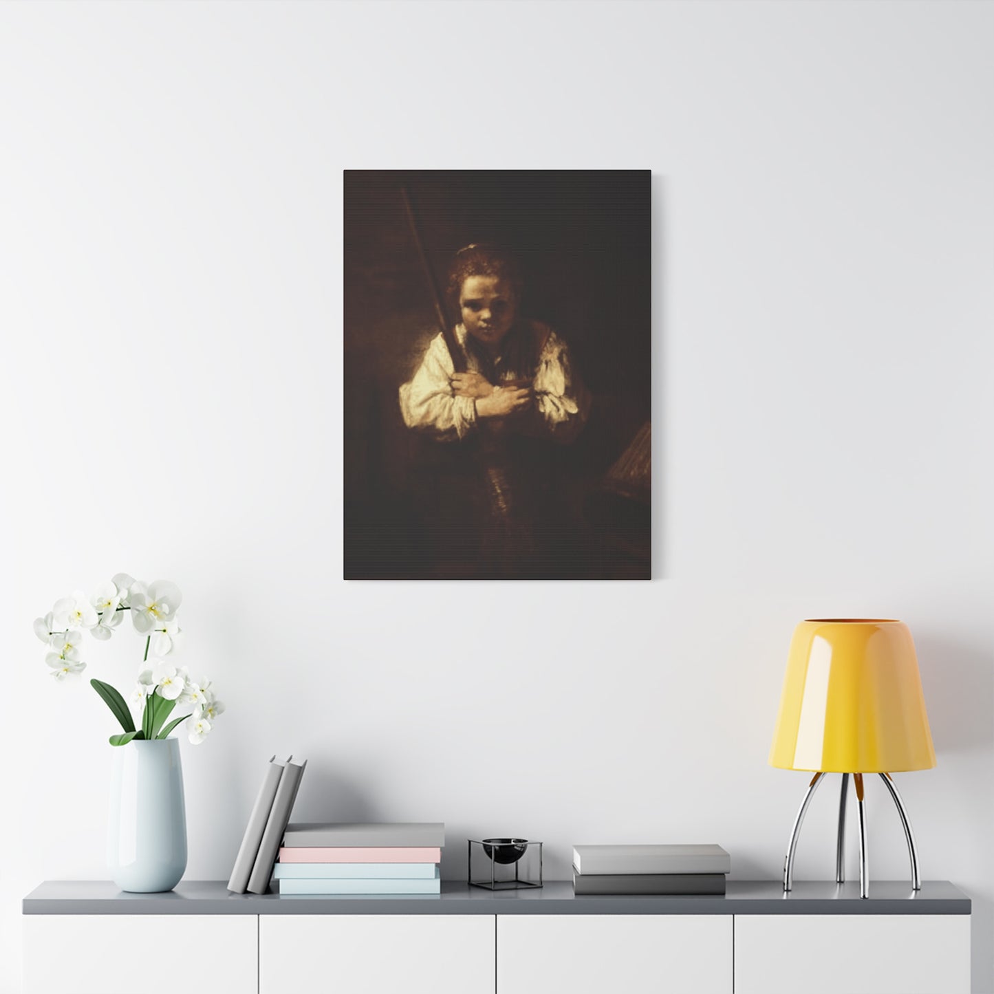 A Girl With A Broom Wall Art & Canvas Prints