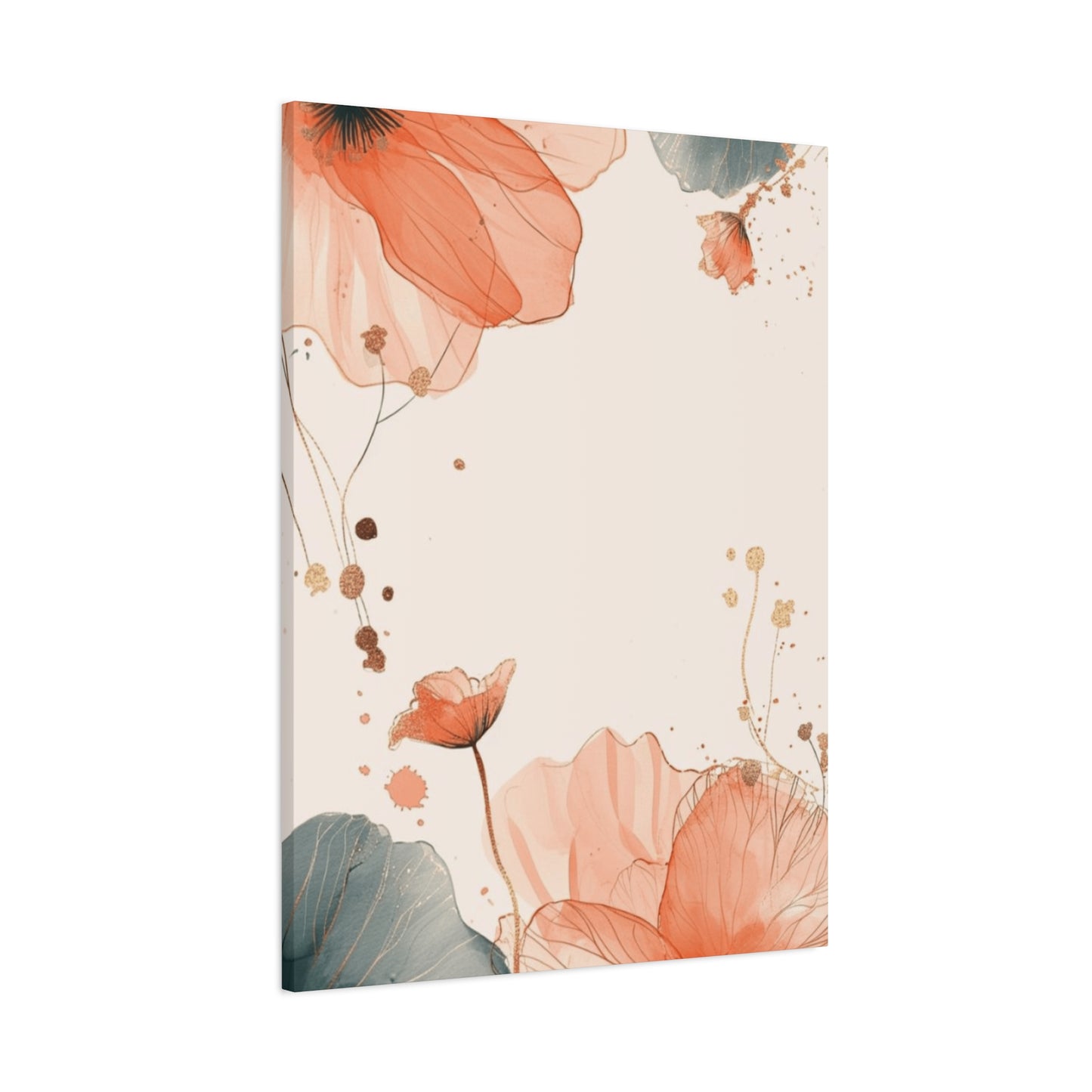 Red Floral Painting Wall Art & Canvas Prints