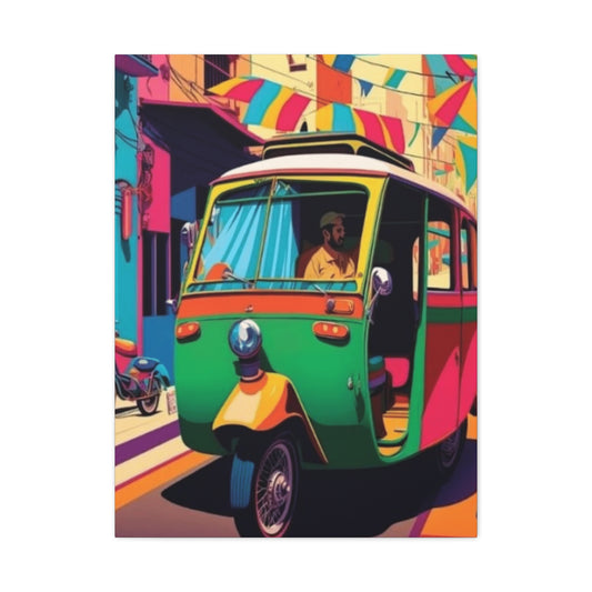 Pakistan Auto Rickshaw Wall Art & Canvas Prints