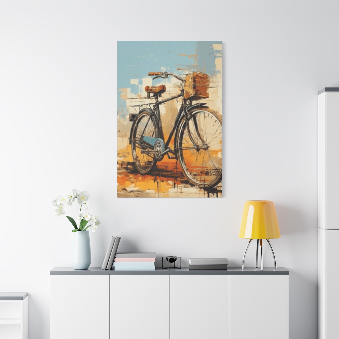 Old Bicycle with Basket Wall Art & Canvas Prints