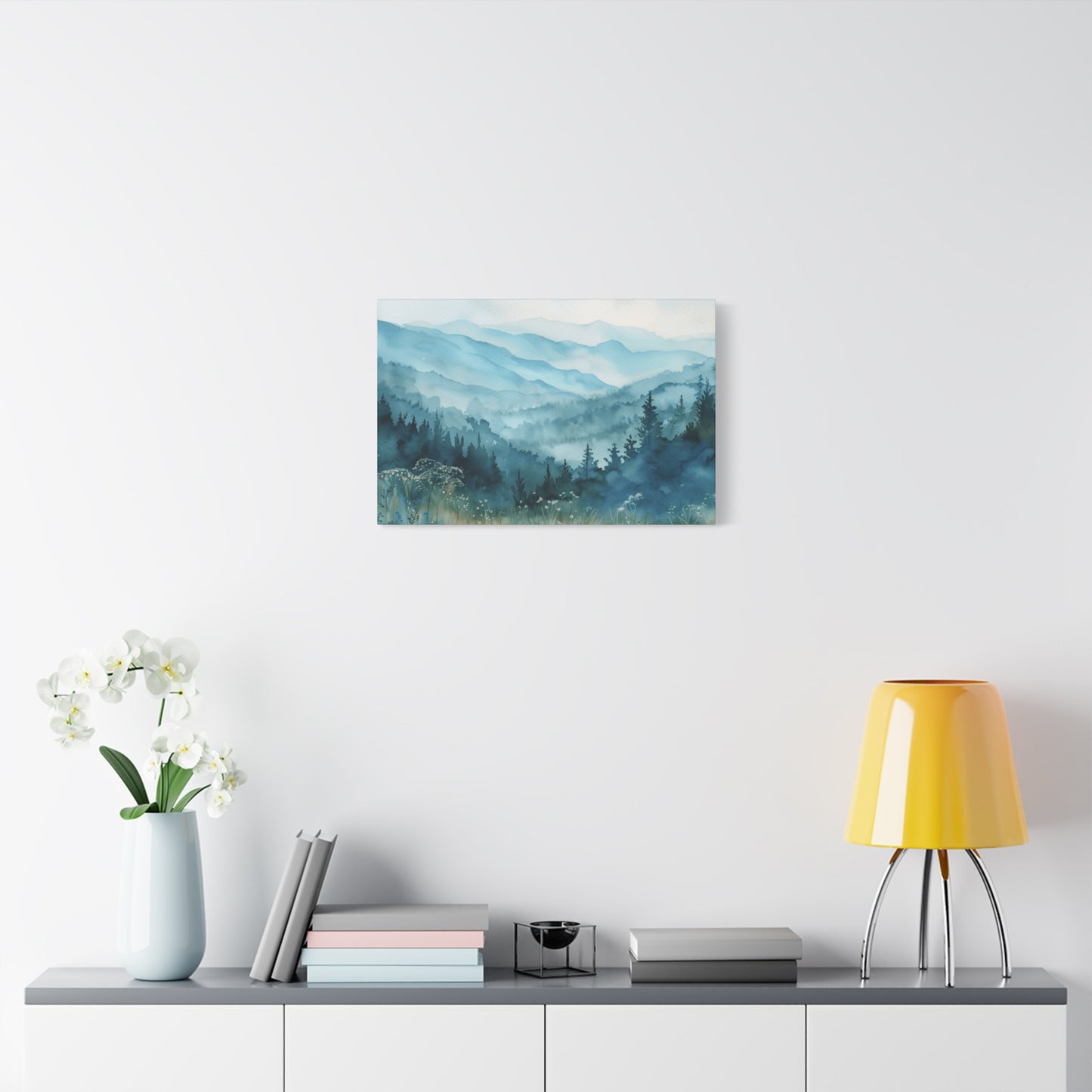 Mountain Forest Ranges Painting Wall Art & Canvas Prints