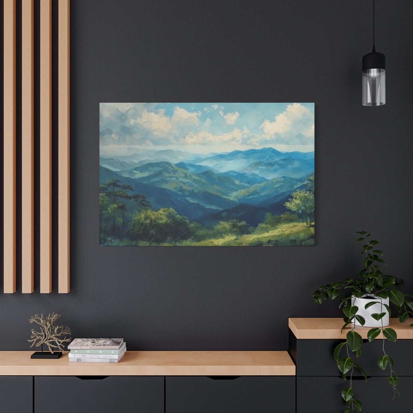 Mountain Forest and Blue Ridge Painting Wall Art & Canvas Prints