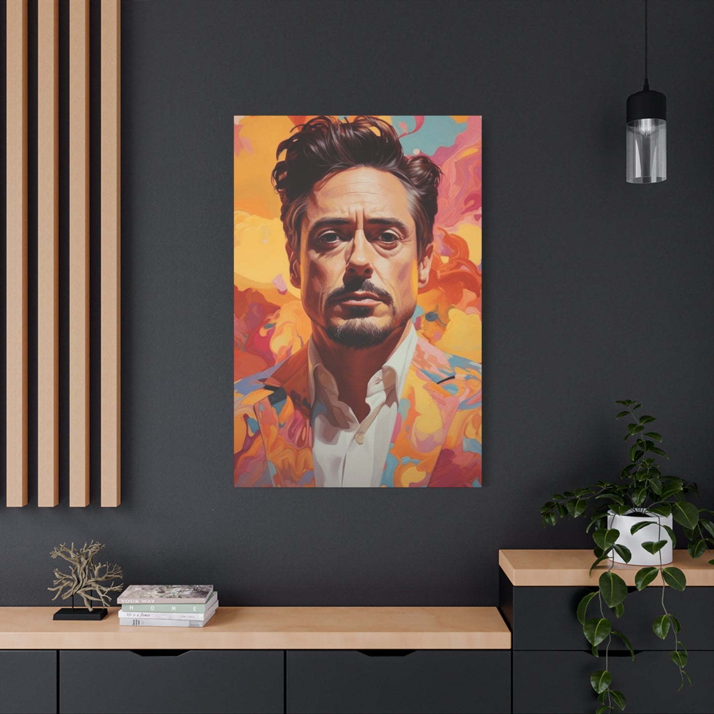 Tony Stark Abstract Portrait Wall Art & Canvas Prints