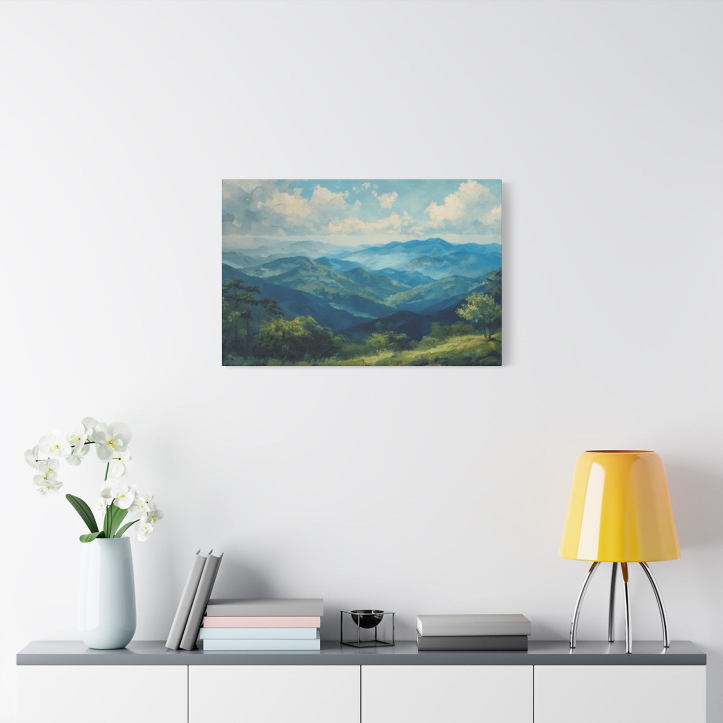 Mountain Forest and Blue Ridge Painting Wall Art & Canvas Prints